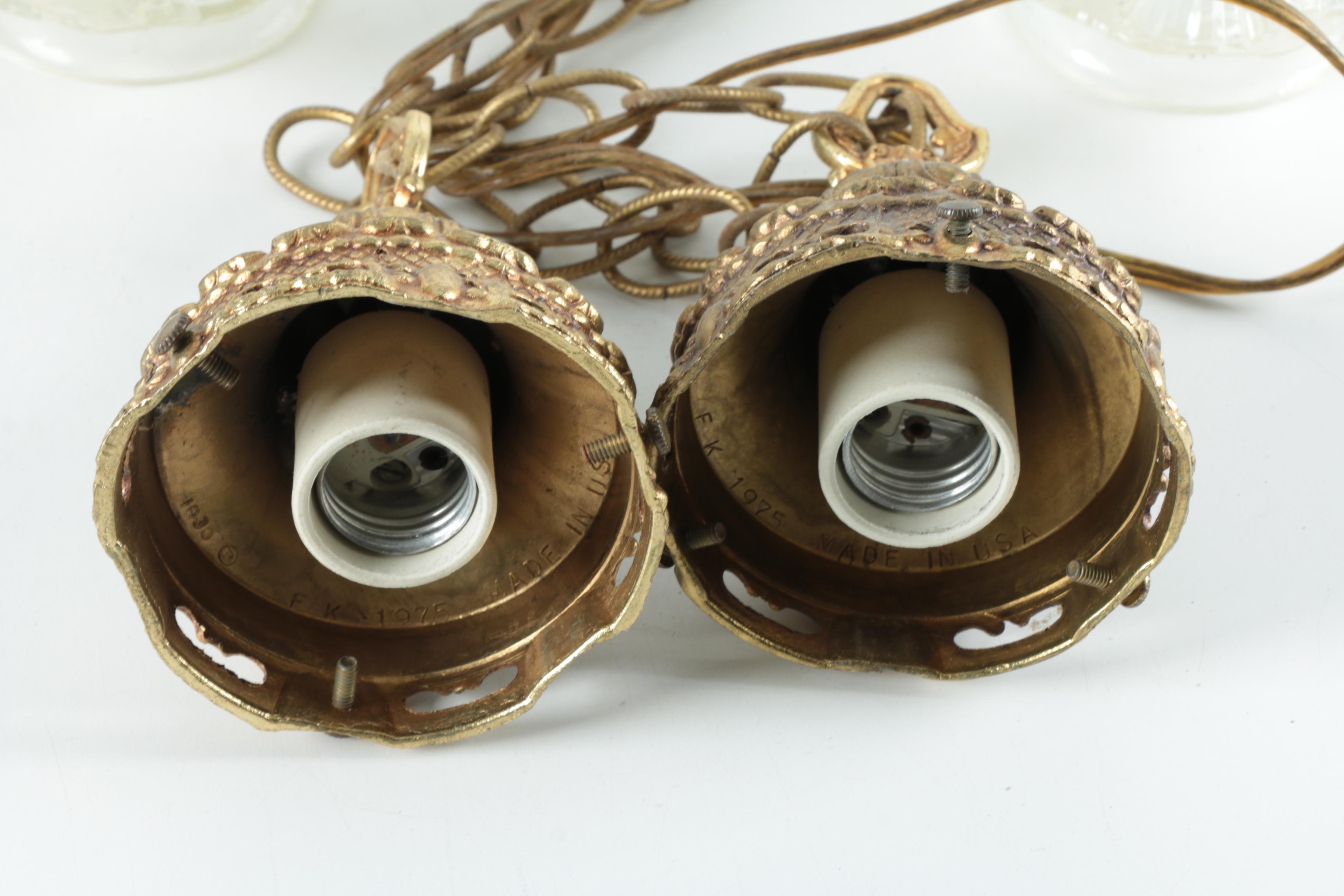 Pair of Hanging Light Fixtures