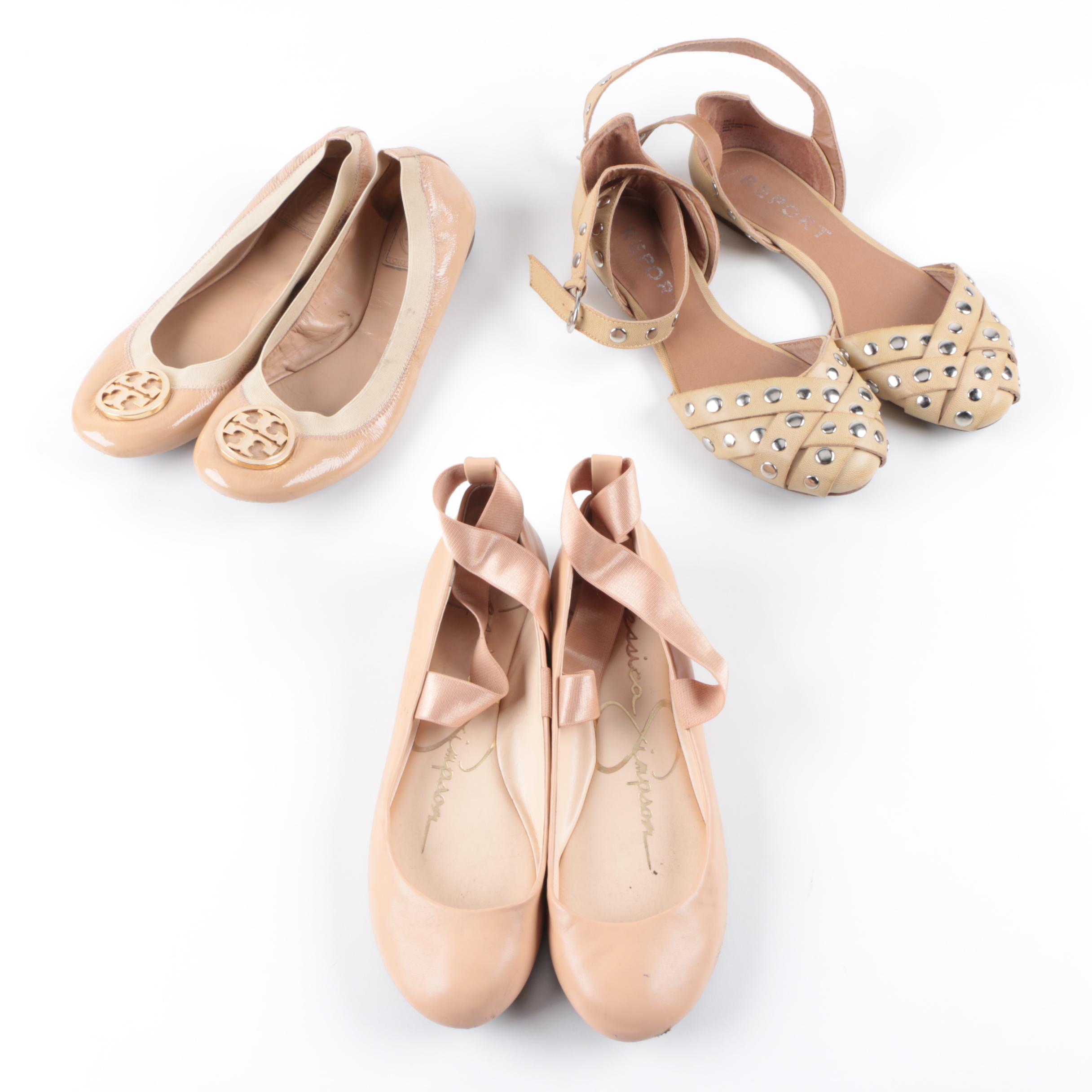 Tory Burch, Jessica Simpson and Report Flats