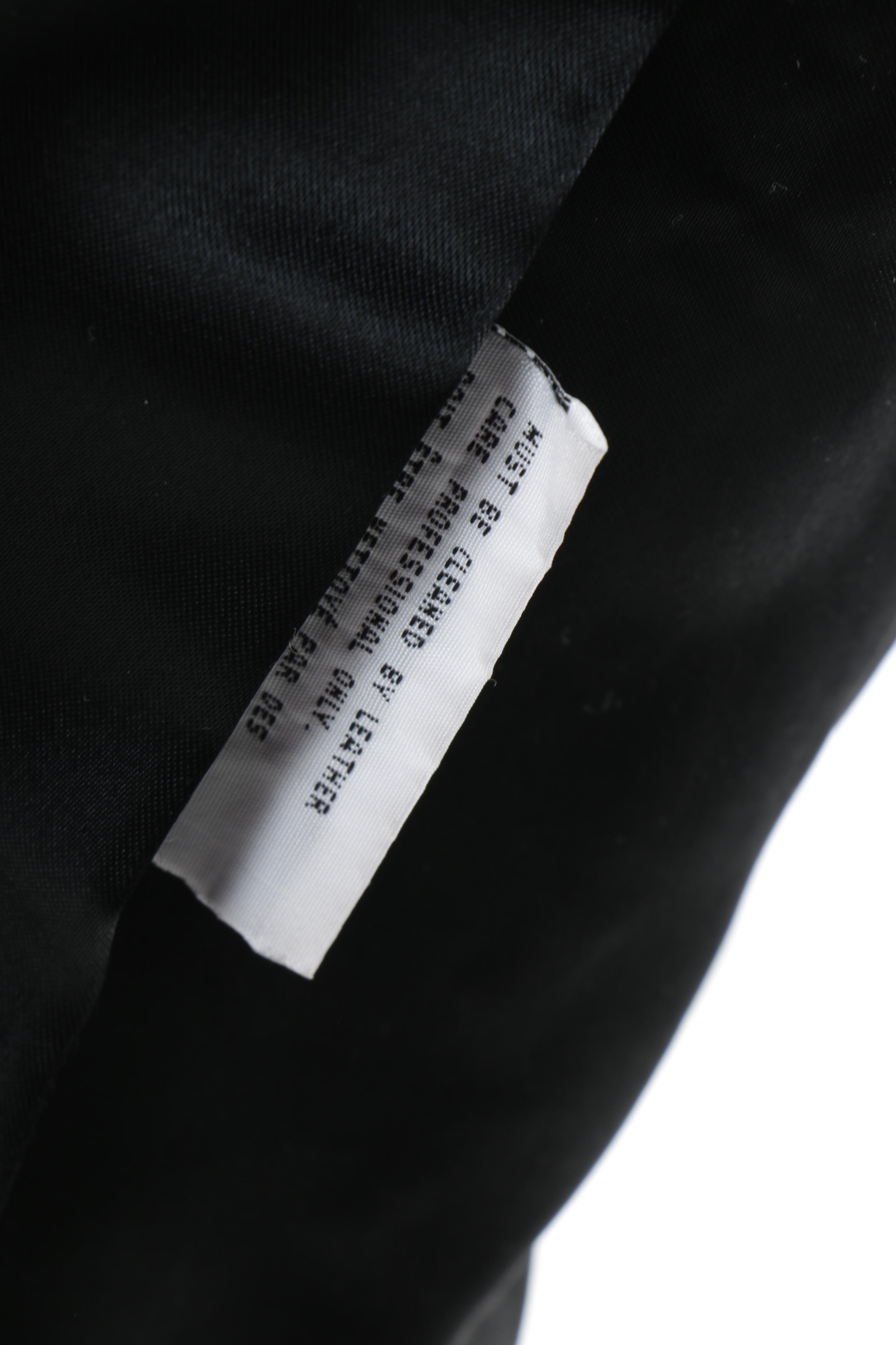 Andrew Marc Additions Black Double-Breasted Leather Jacket