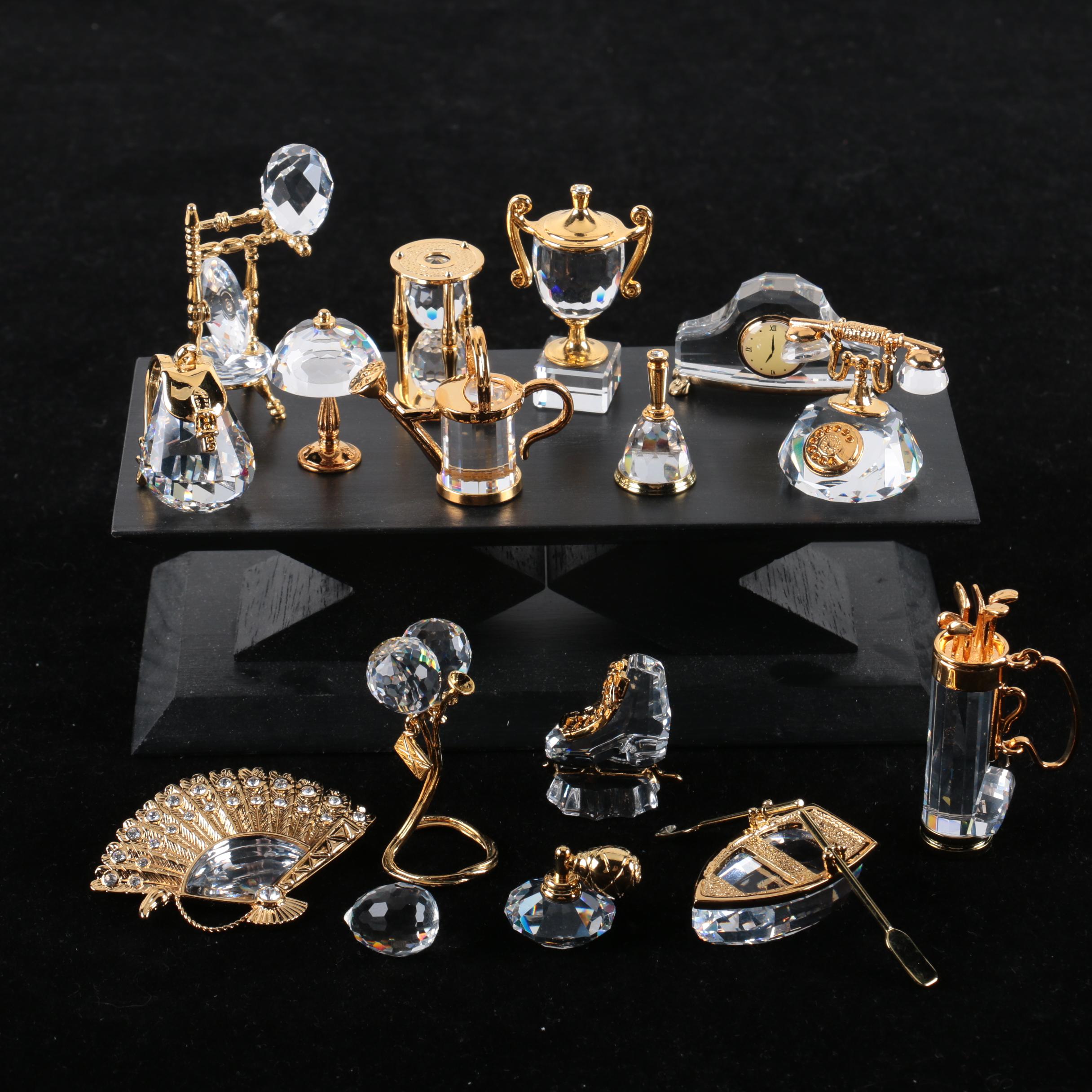 Swarovski Crystal Memories Classics Small Figurine Assortment with Display Stand