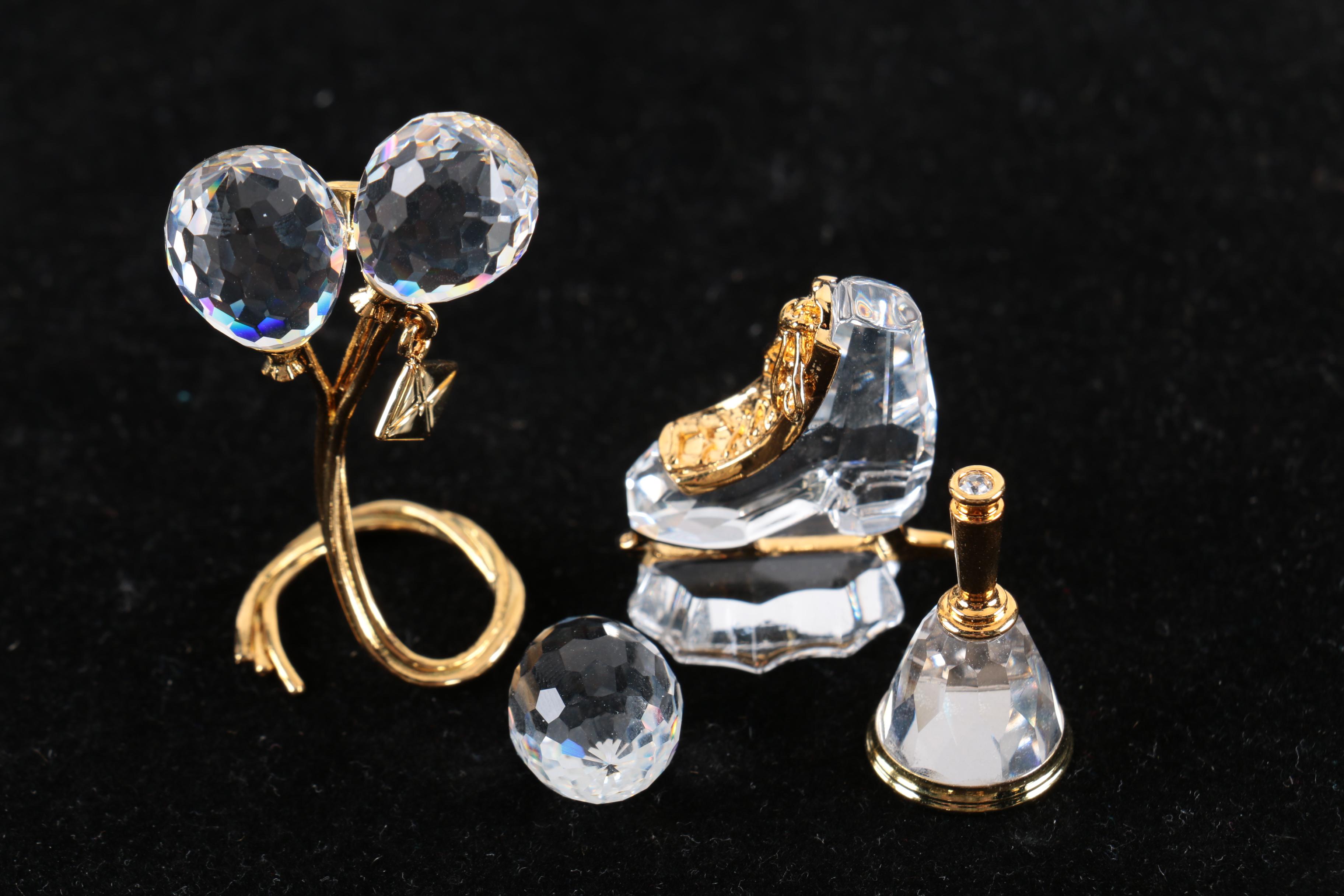 Swarovski Crystal Memories Classics Small Figurine Assortment with Display Stand