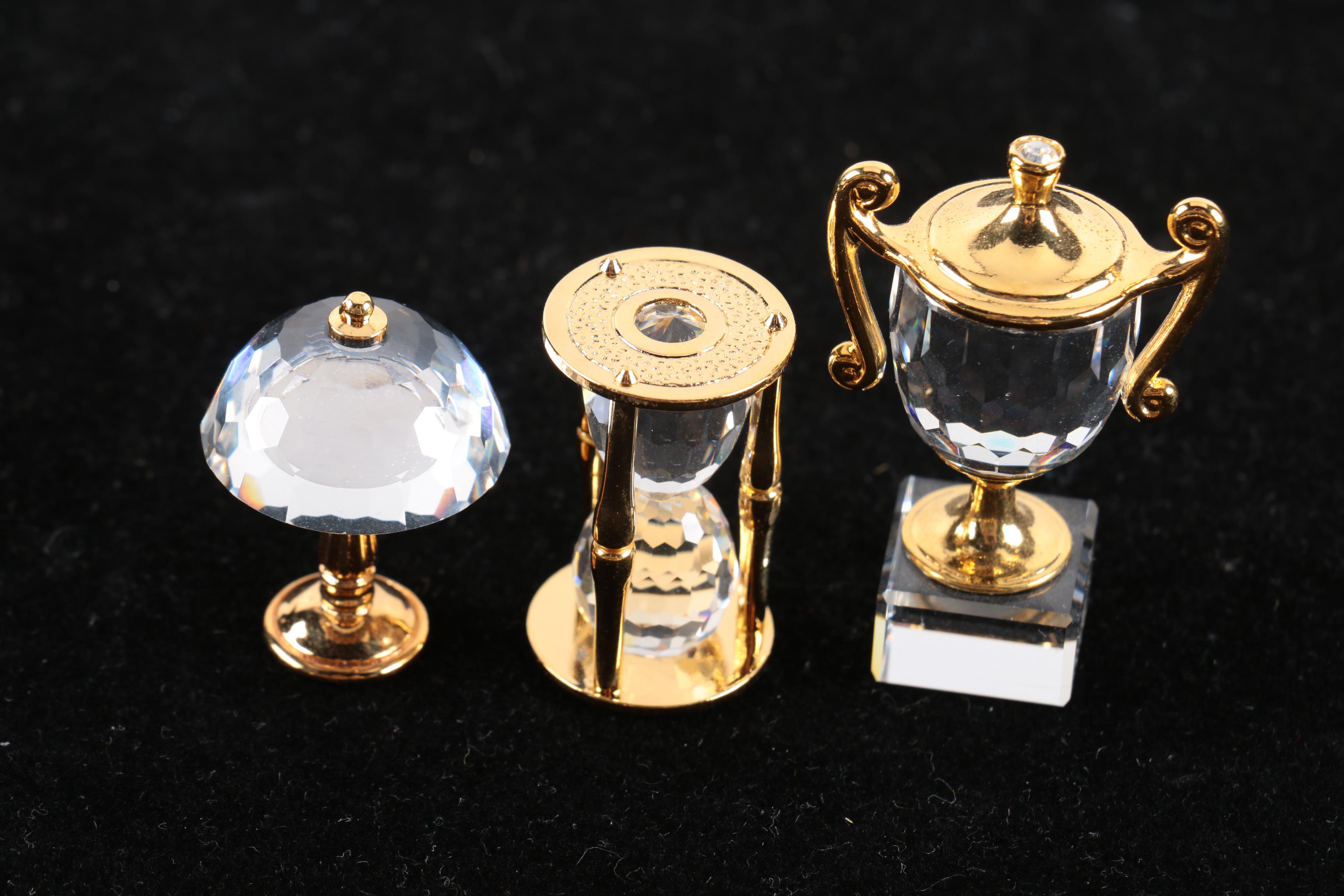 Swarovski Crystal Memories Classics Small Figurine Assortment with Display Stand