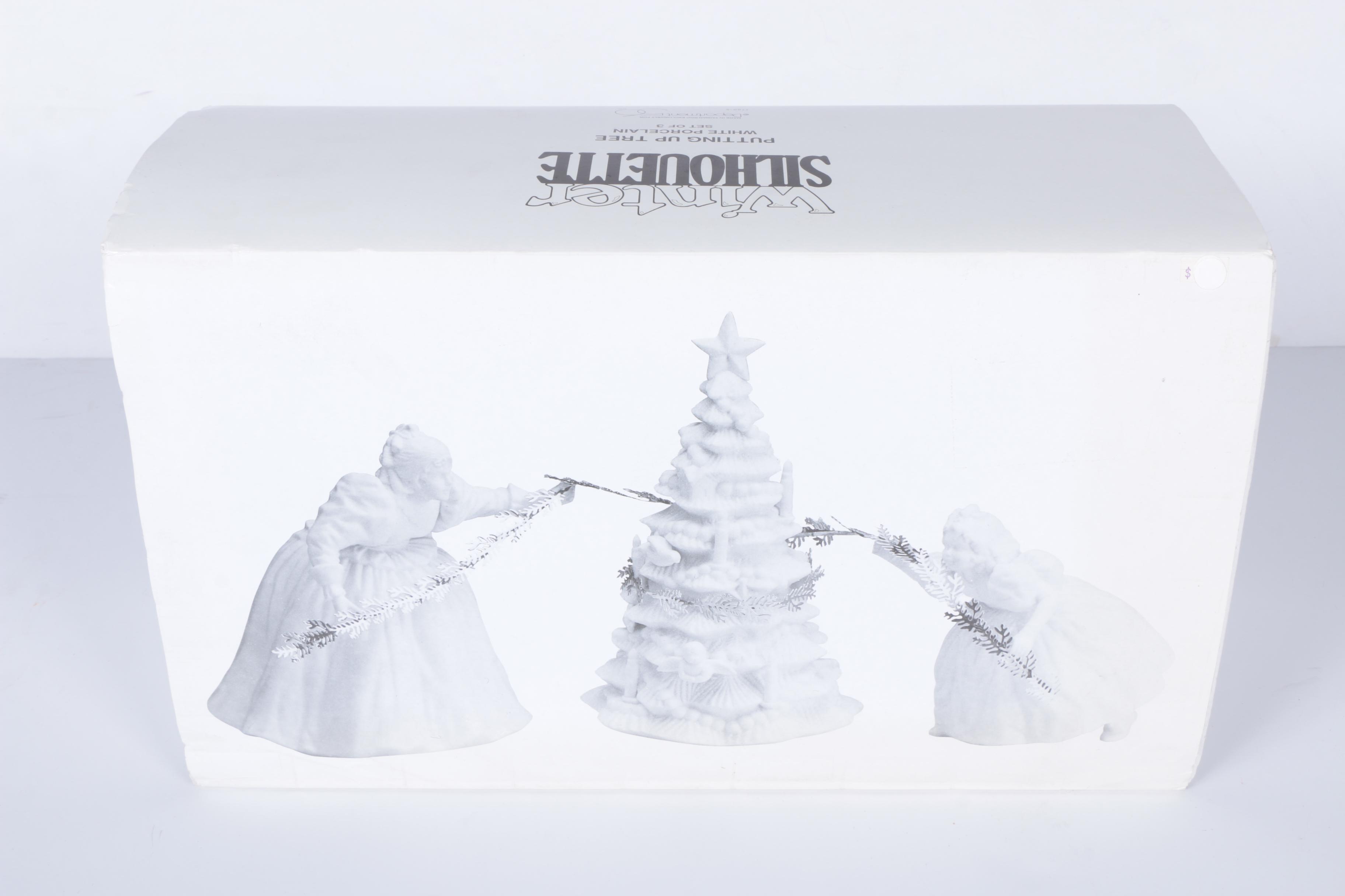 Department 56 Winter Silhouette Porcelain Figurines, Including "The Nativity"