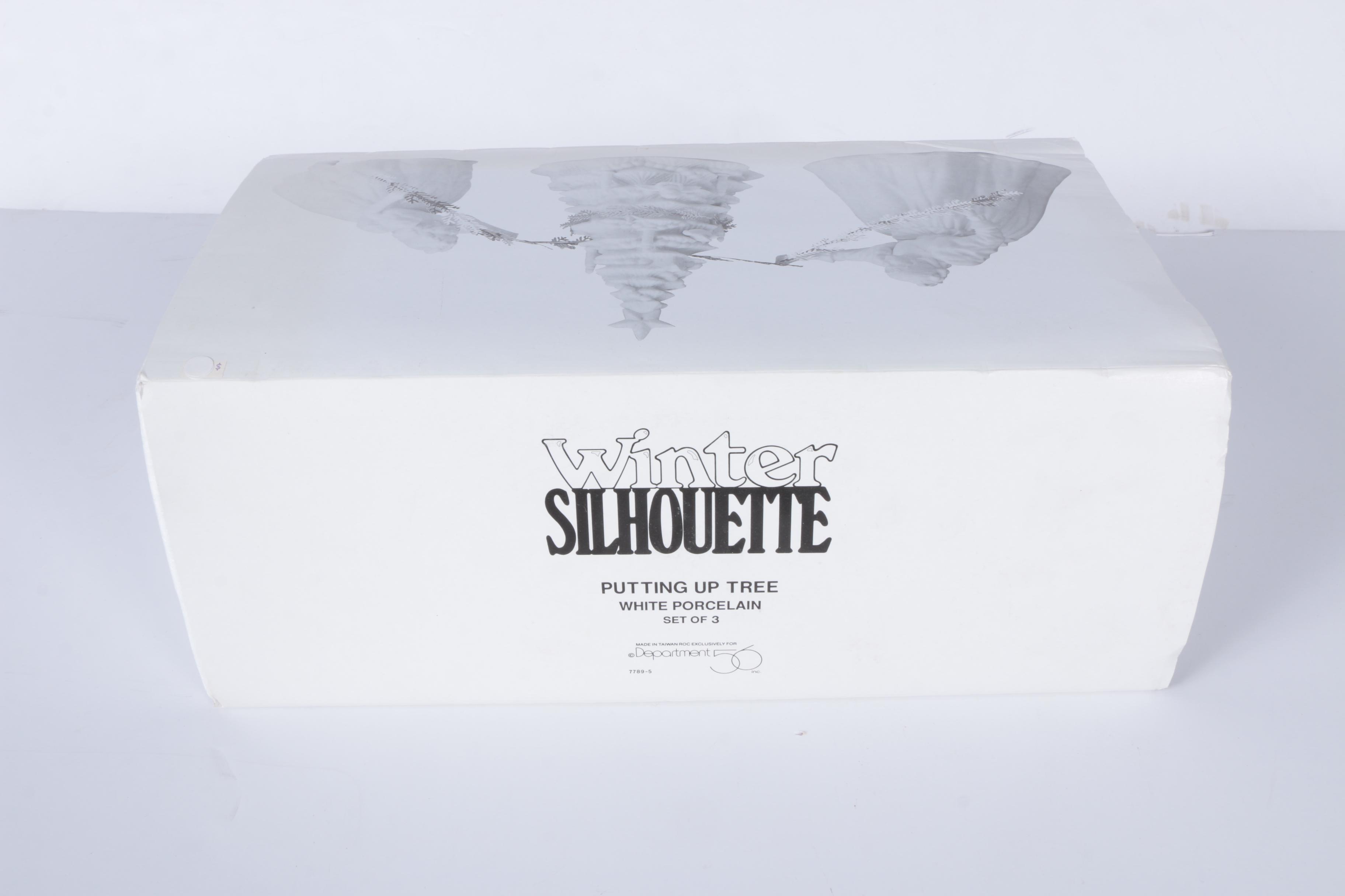 Department 56 Winter Silhouette Porcelain Figurines, Including "The Nativity"