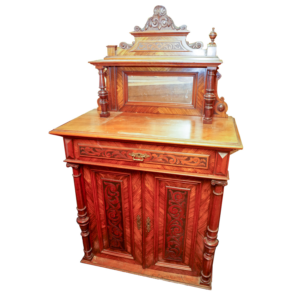 Victorian Buffet Cabinet with Mirror