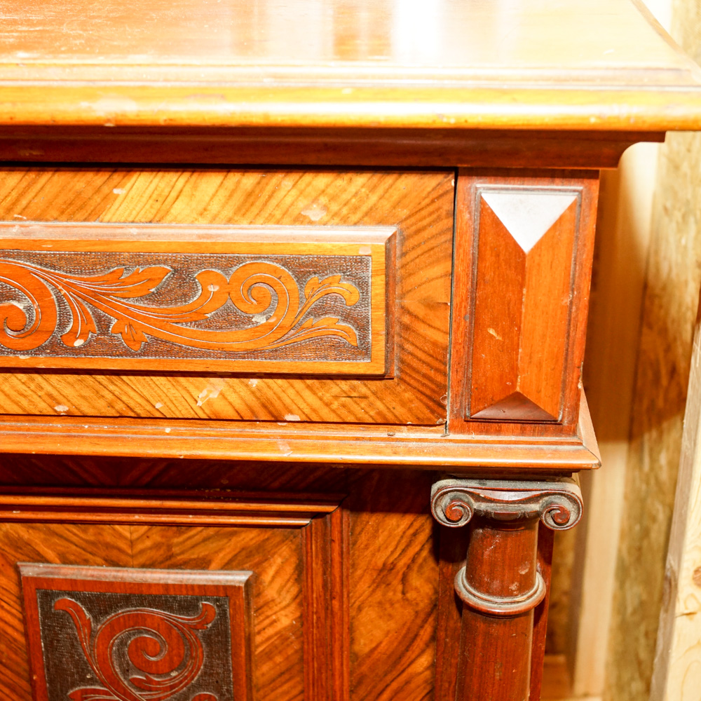 Victorian Buffet Cabinet with Mirror
