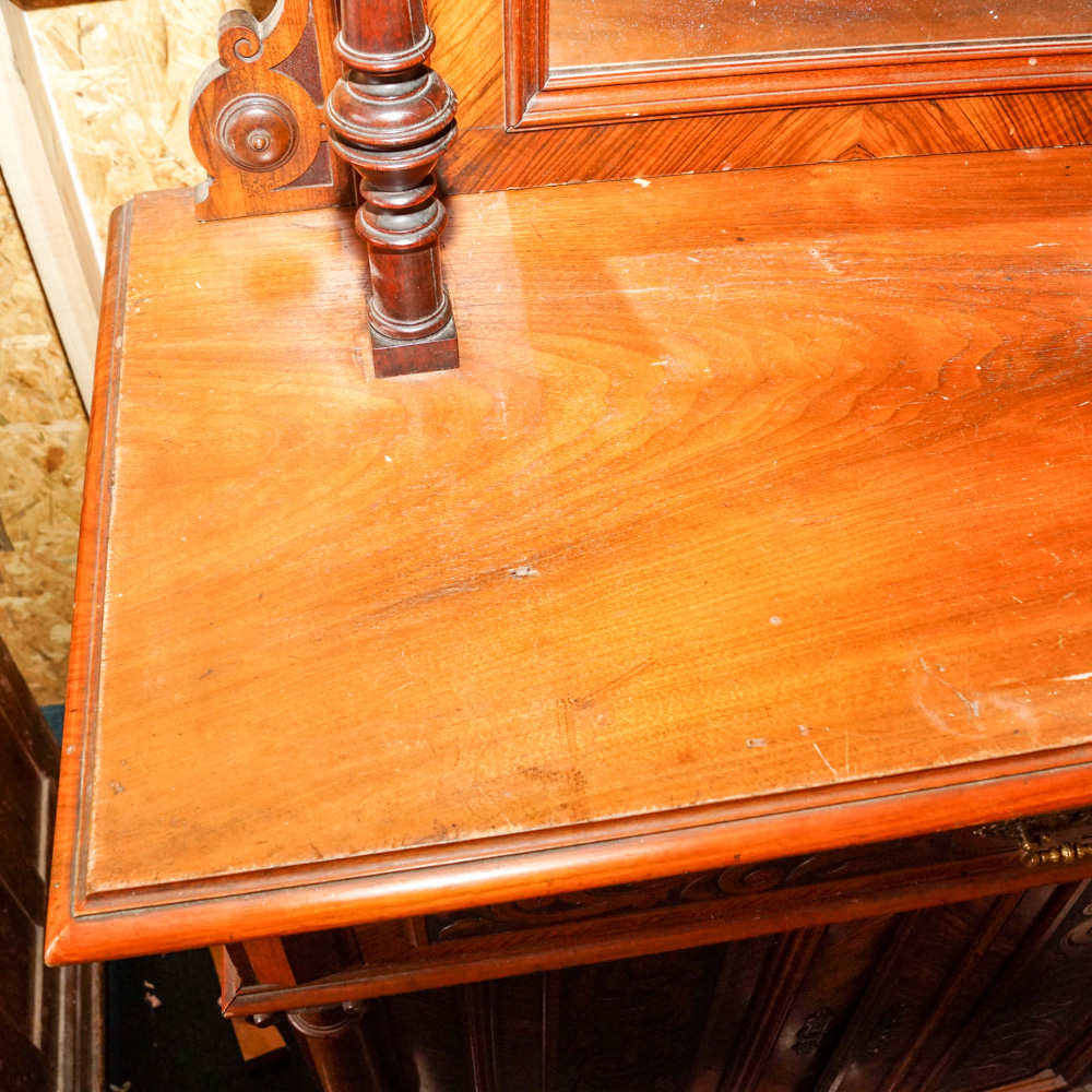 Victorian Buffet Cabinet with Mirror