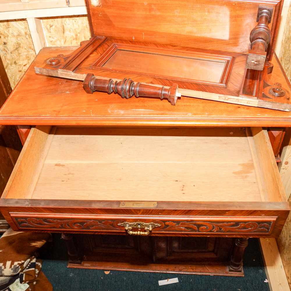 Victorian Buffet Cabinet with Mirror