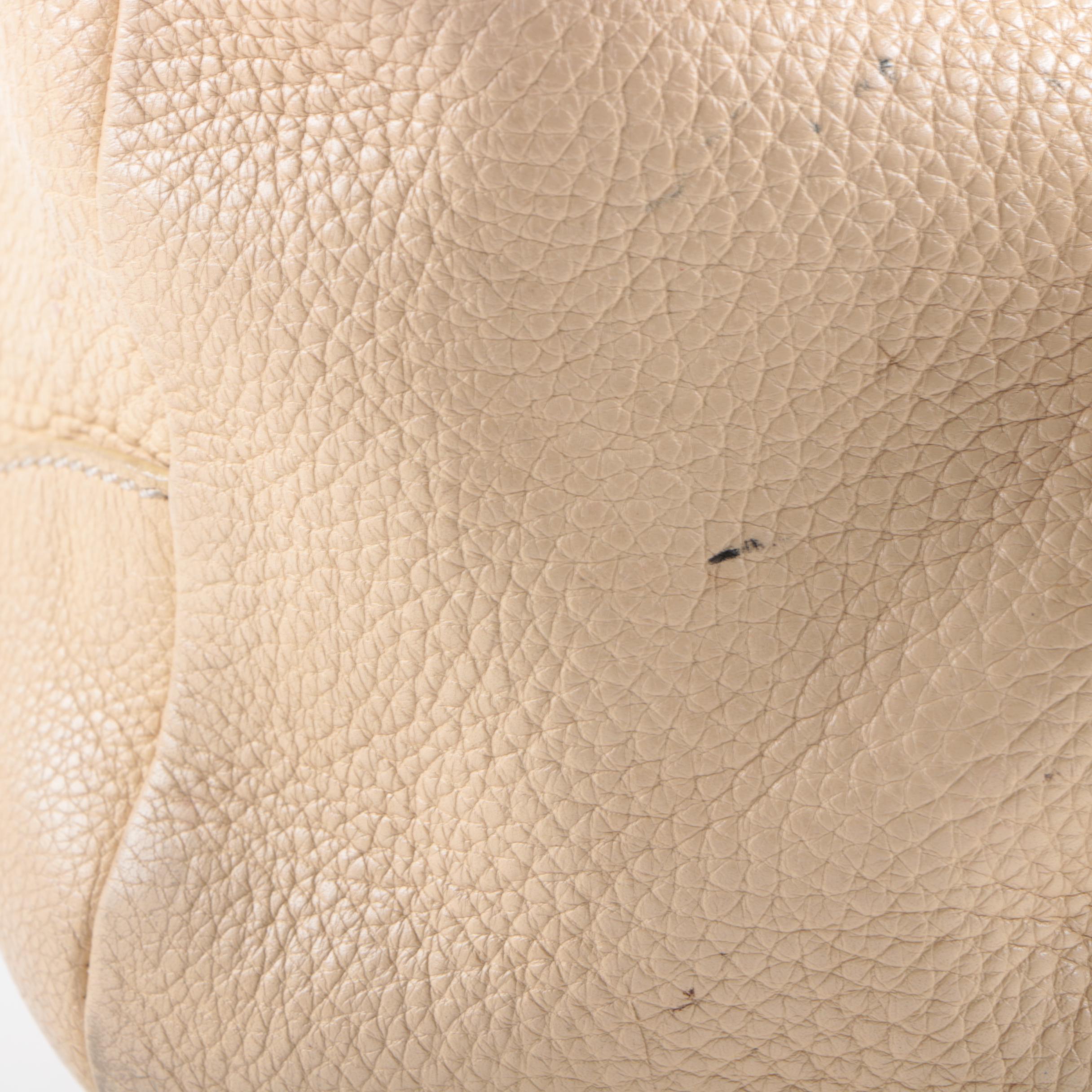 Prada Tan Pebbled Leather Hobo Bag with Rope Handle