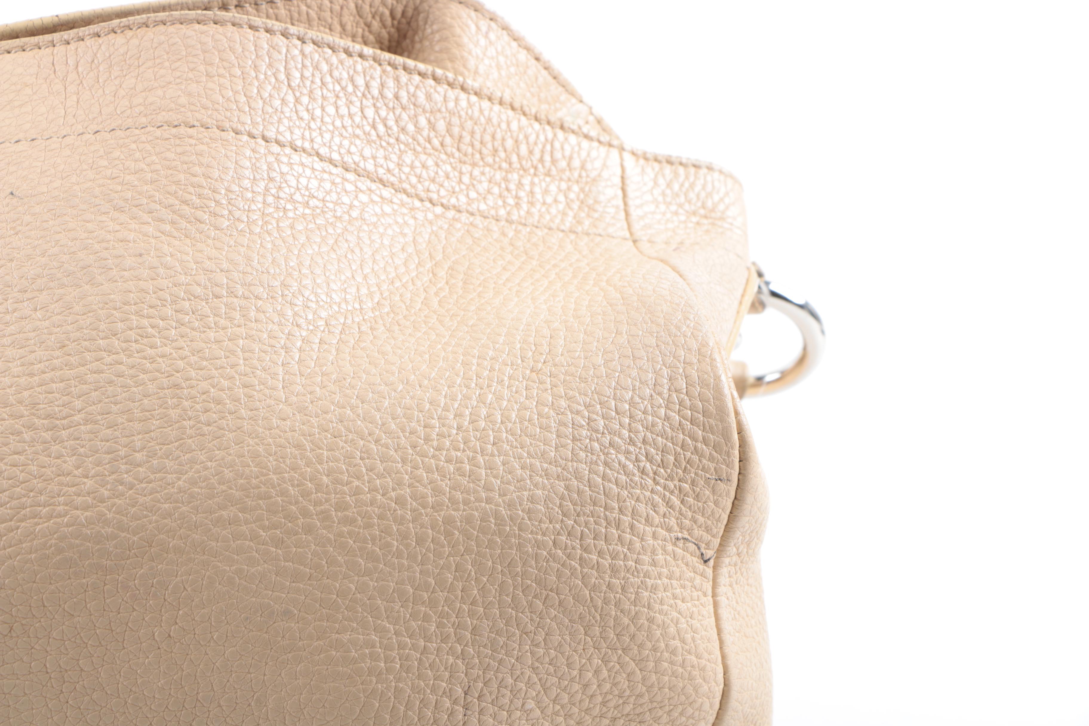 Prada Tan Pebbled Leather Hobo Bag with Rope Handle