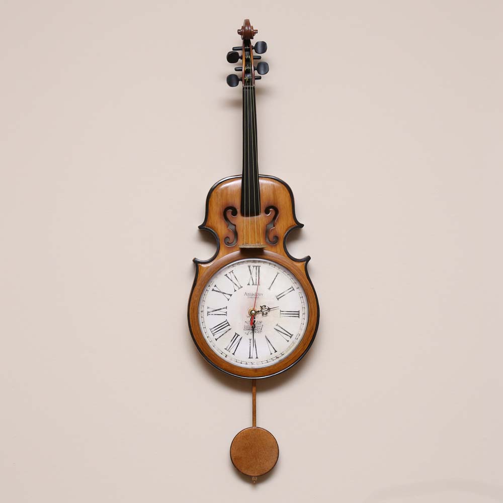 Amadeus Timepiece Violin Wall Clock