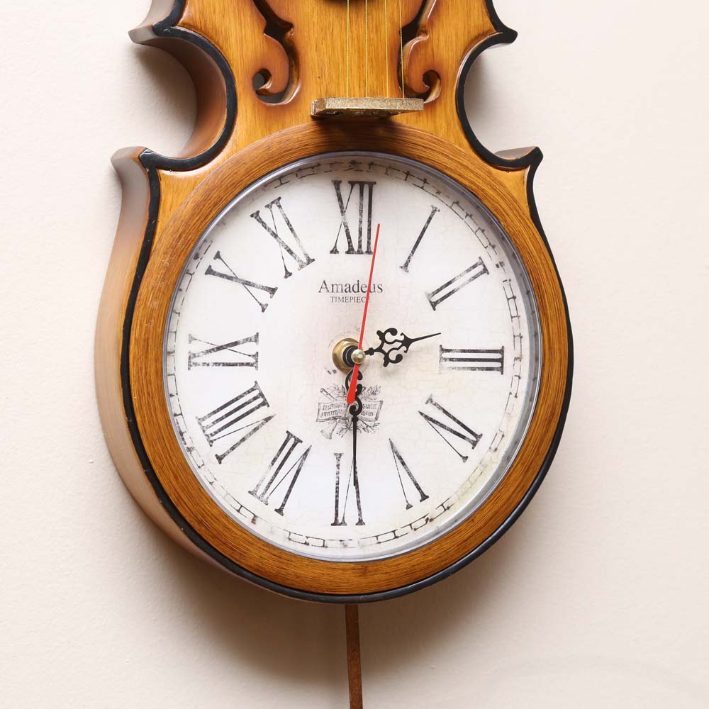 Amadeus Timepiece Violin Wall Clock