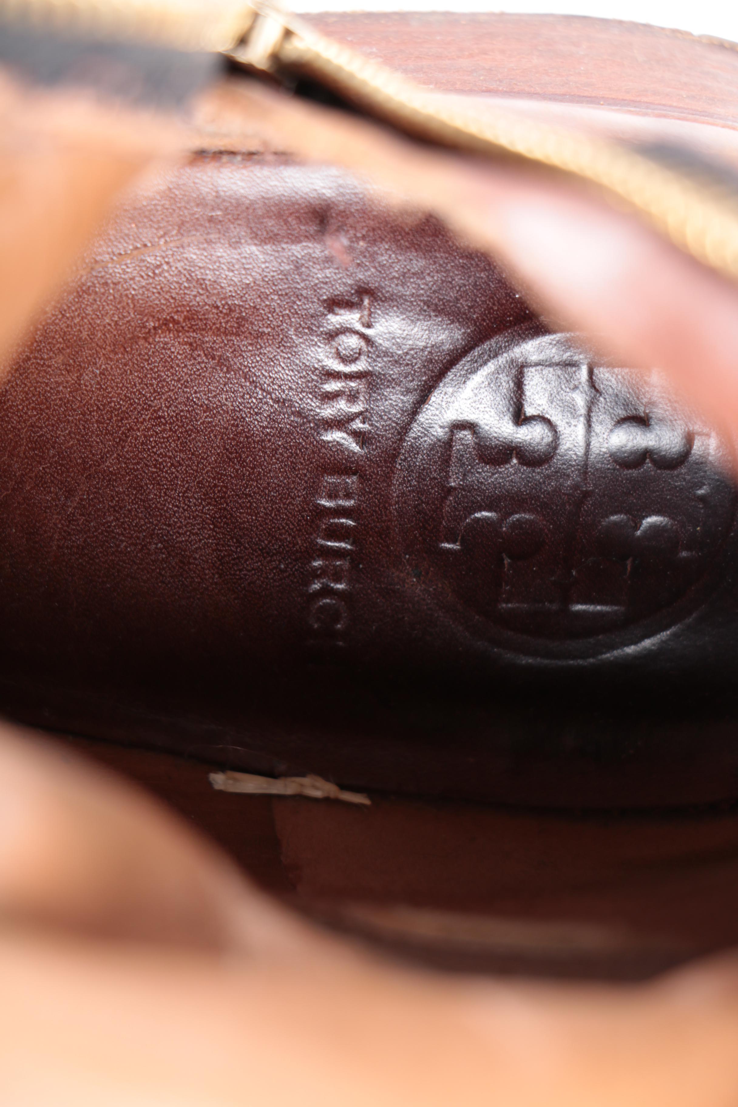 Tory Burch Leather and Wool Riding Boots