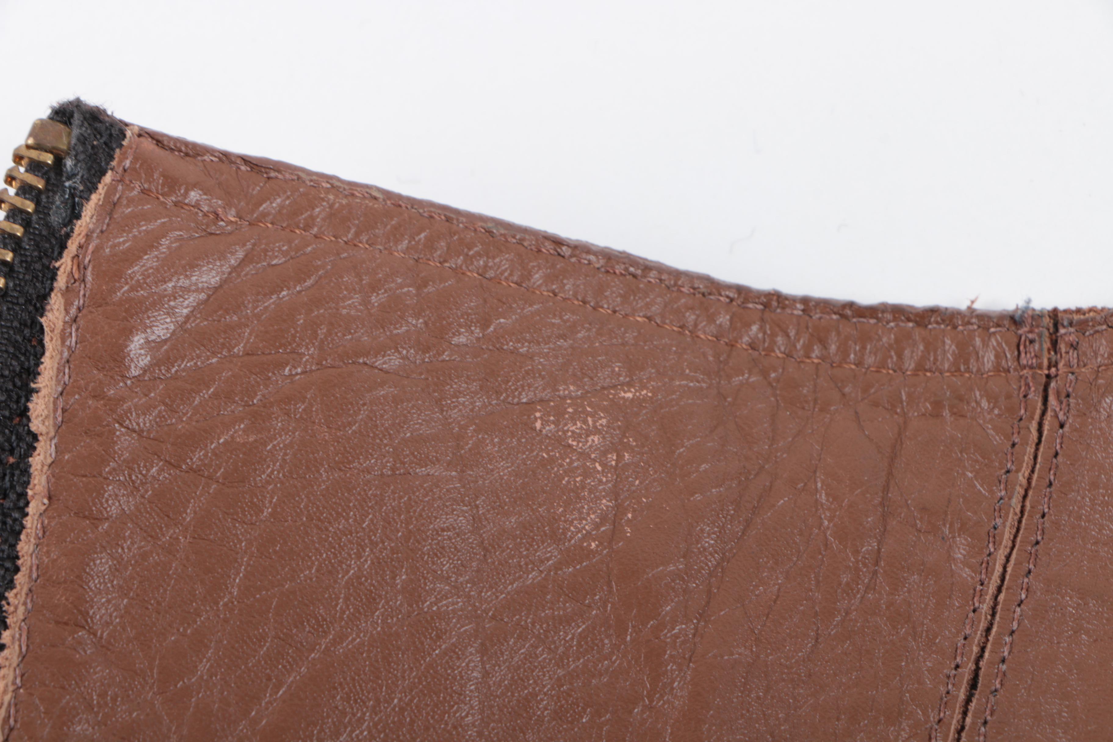 Tory Burch Leather and Wool Riding Boots