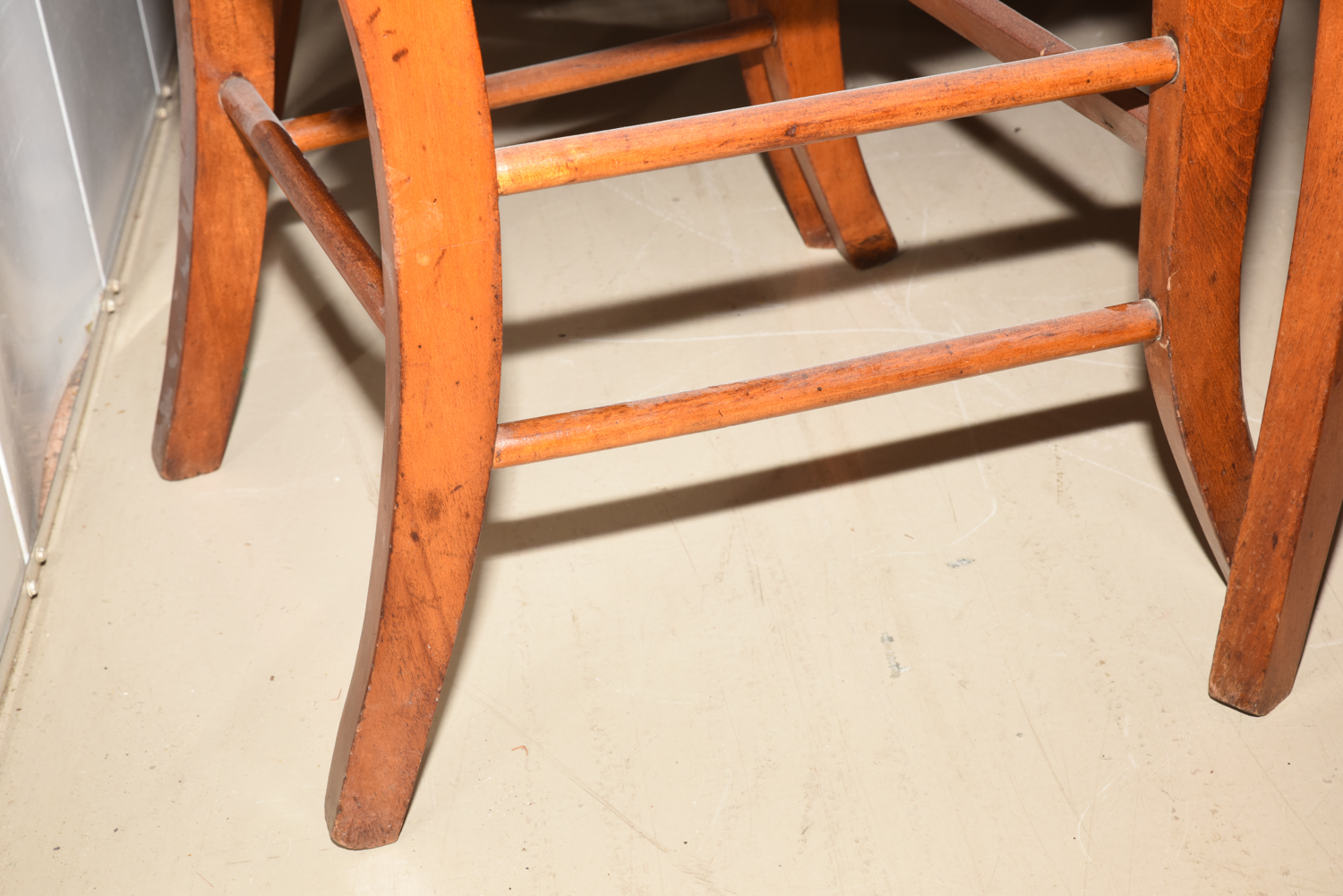 Four Antique Burl Veneer Caned Side Chairs