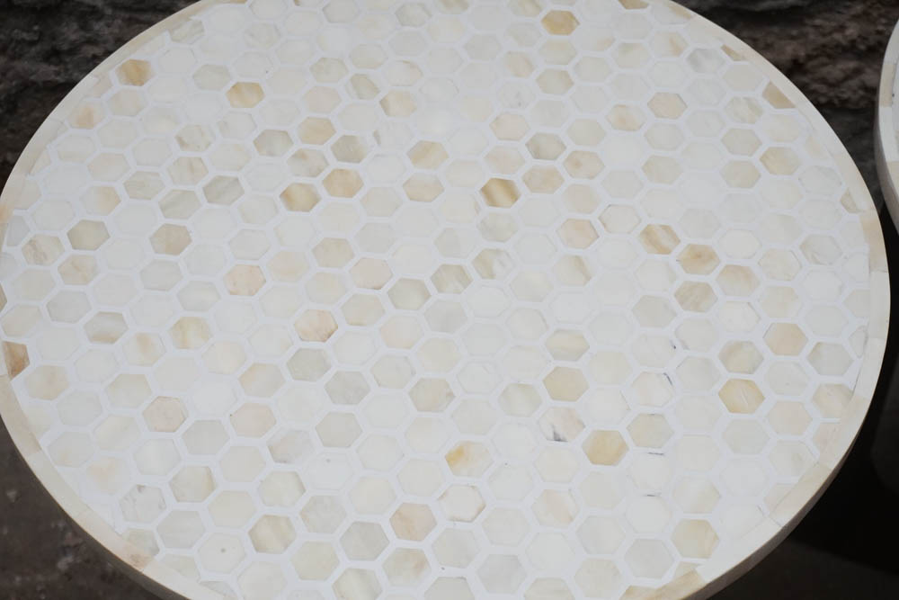 Pair of Danish Modern Style Tile-Top End Tables