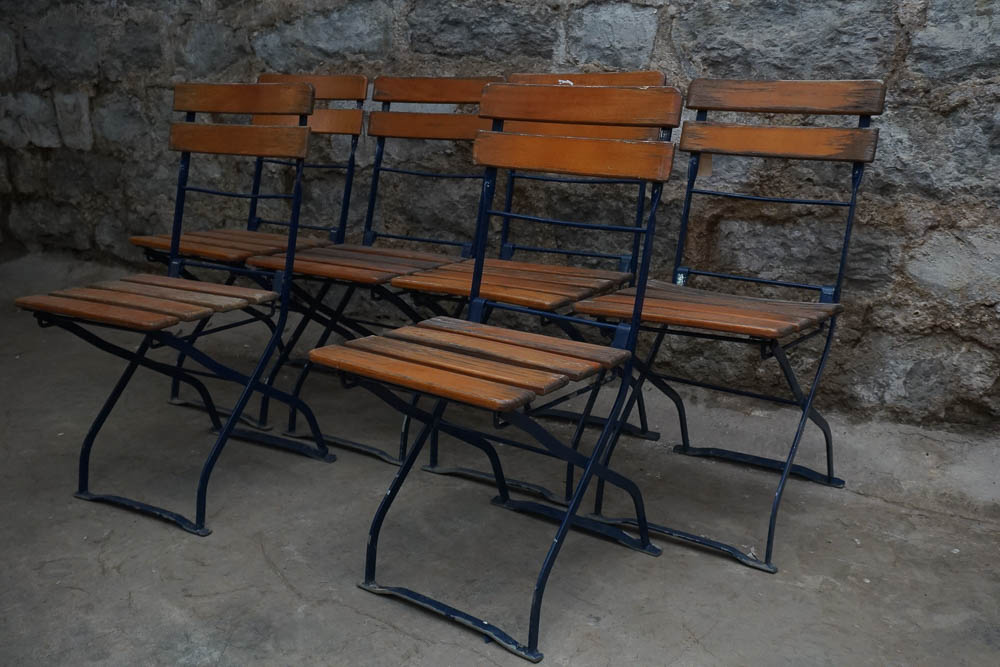 Vintage Erdinger Weissbier Beer Garden Chairs