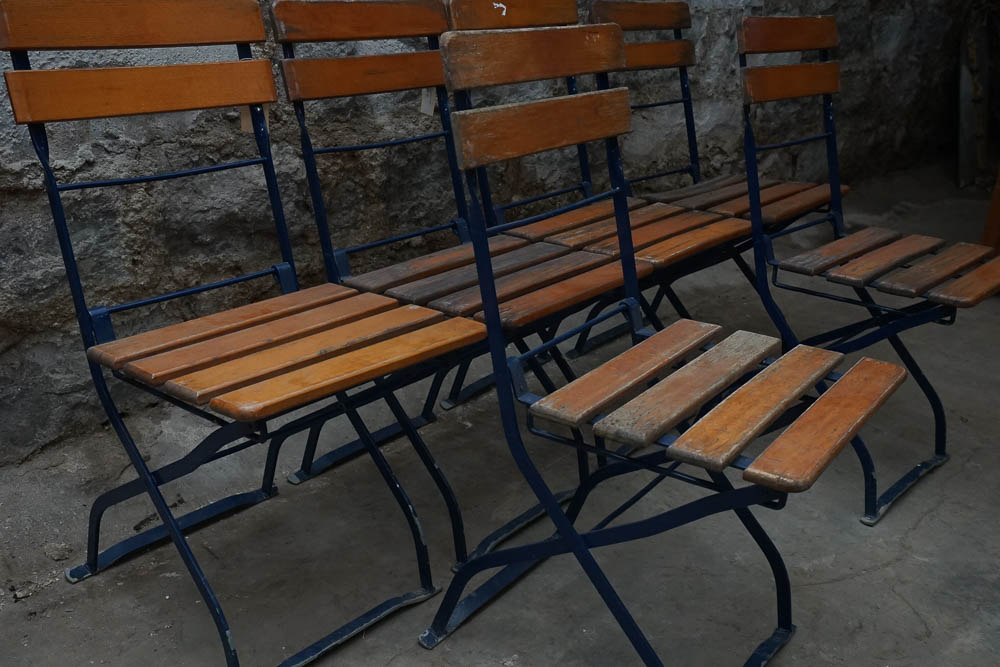 Vintage Erdinger Weissbier Beer Garden Chairs