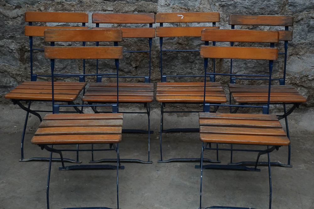 Vintage Erdinger Weissbier Beer Garden Chairs