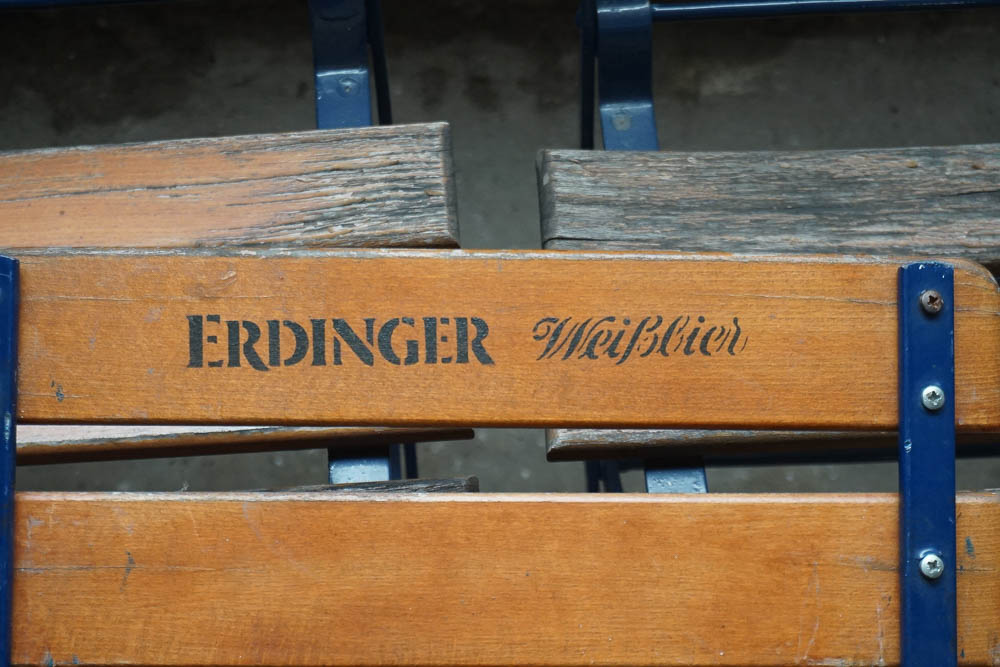 Vintage Erdinger Weissbier Beer Garden Chairs