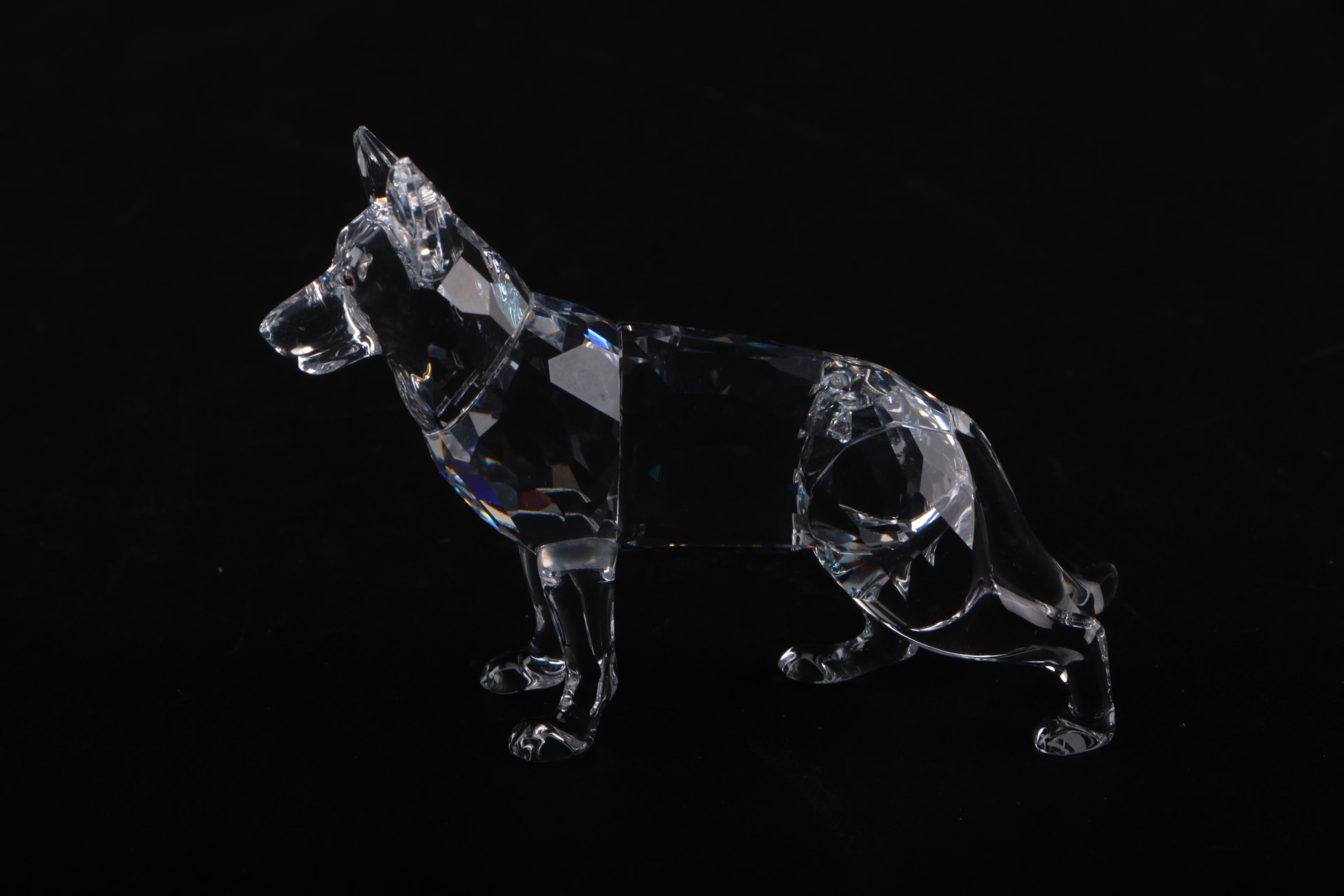 Swarovski Crystal "German Shepherd" Figurine with Box