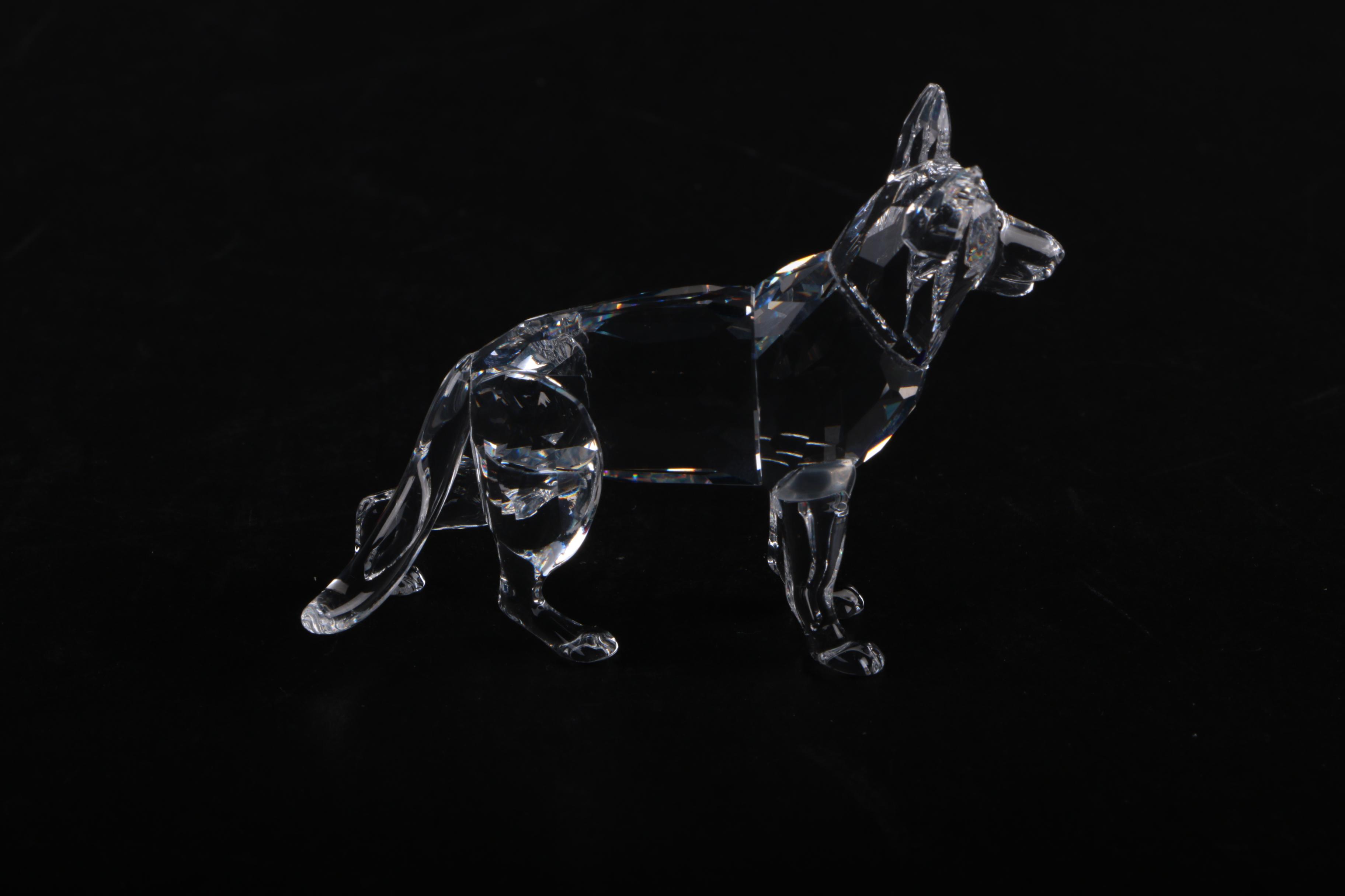 Swarovski Crystal "German Shepherd" Figurine with Box