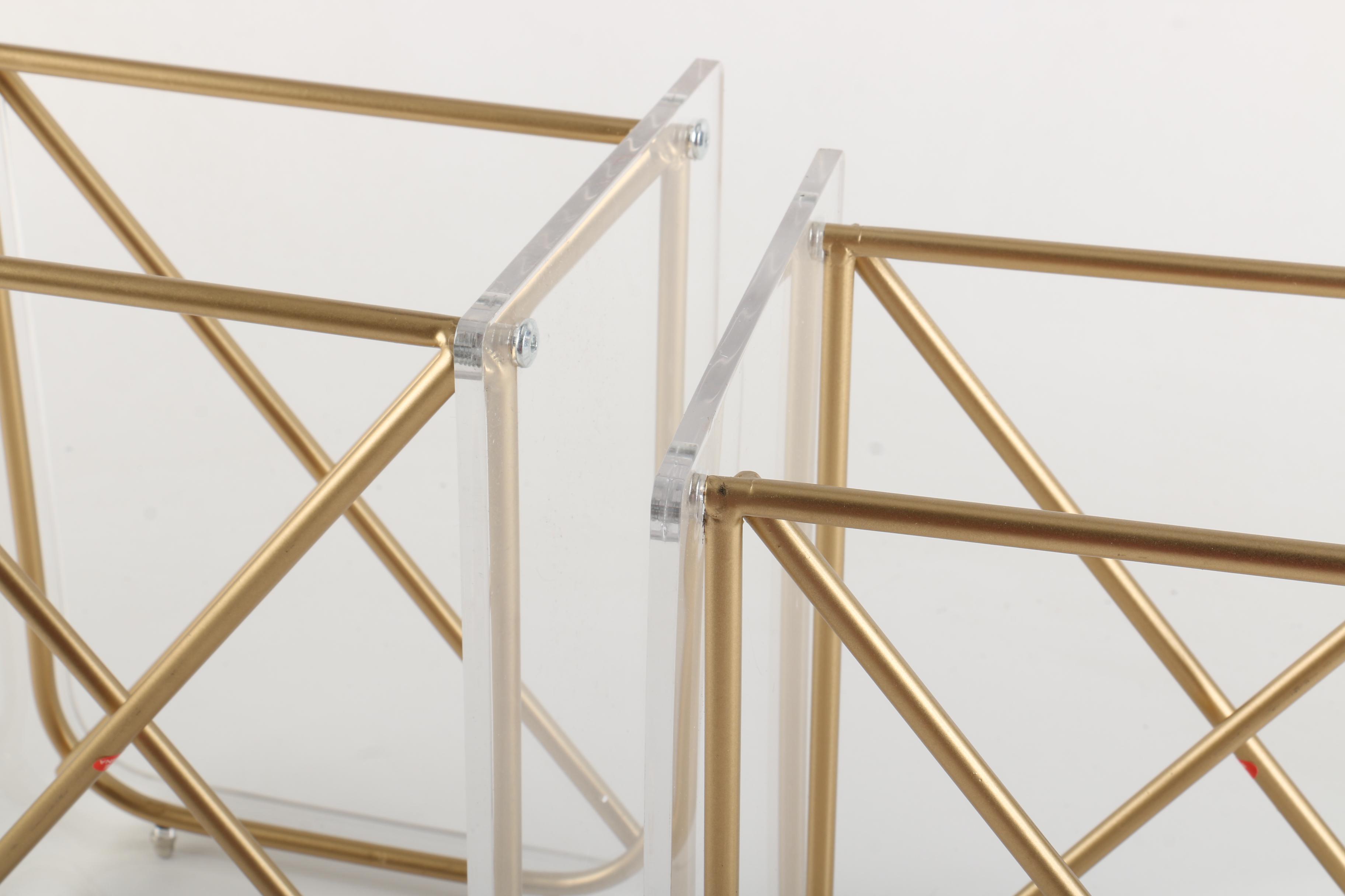 Modern Acrylic and Metal Magazine Holders