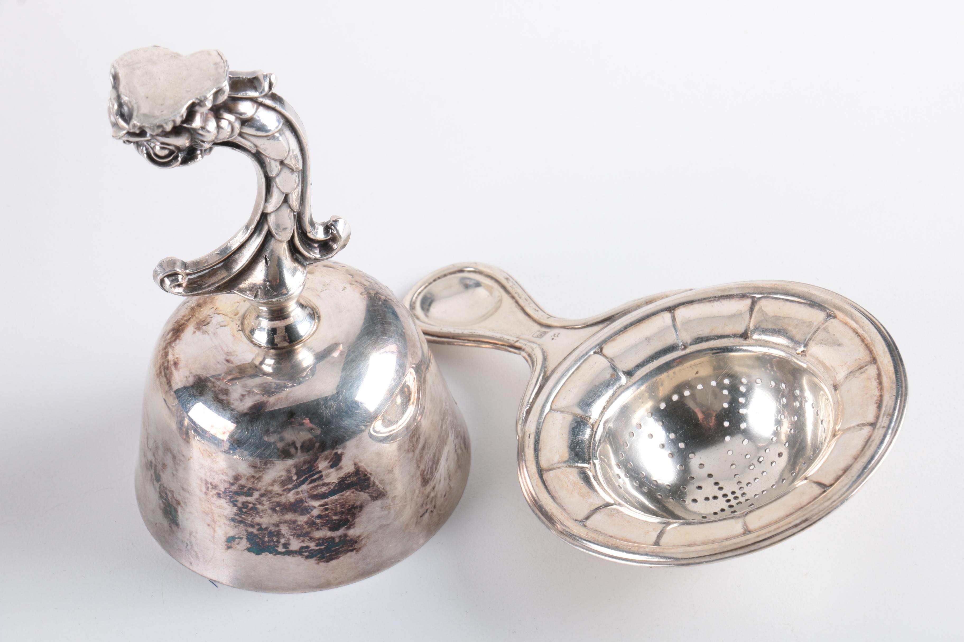 F.B. Rogers Silver Co. Shell Serving Tray with Other Silver Plate Tableware