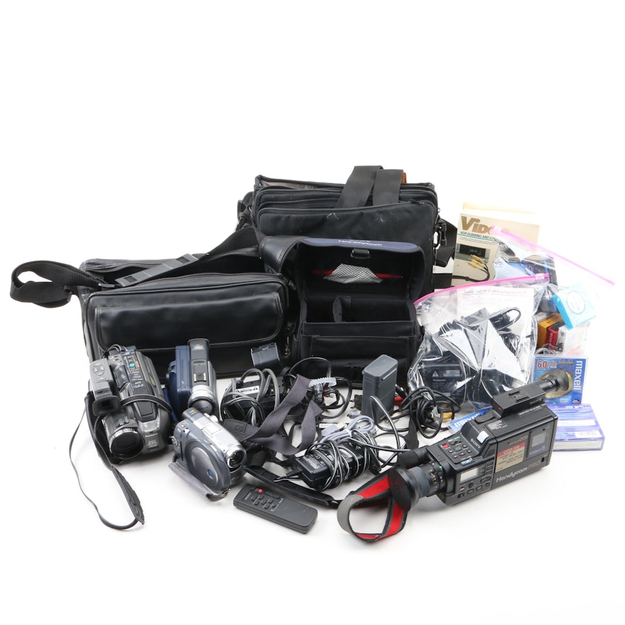 Video Camera Collection and Accessories