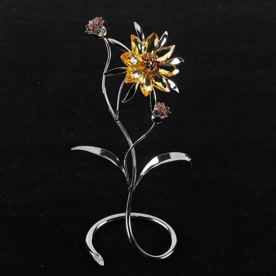 Retired Swarovski Crystal "Darigold" Flower Figurine