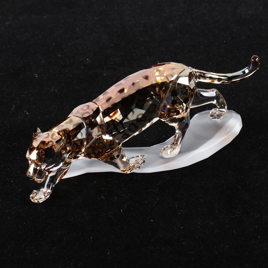 Swarovski Crystal "Golden Shine Jaguar" Figurine