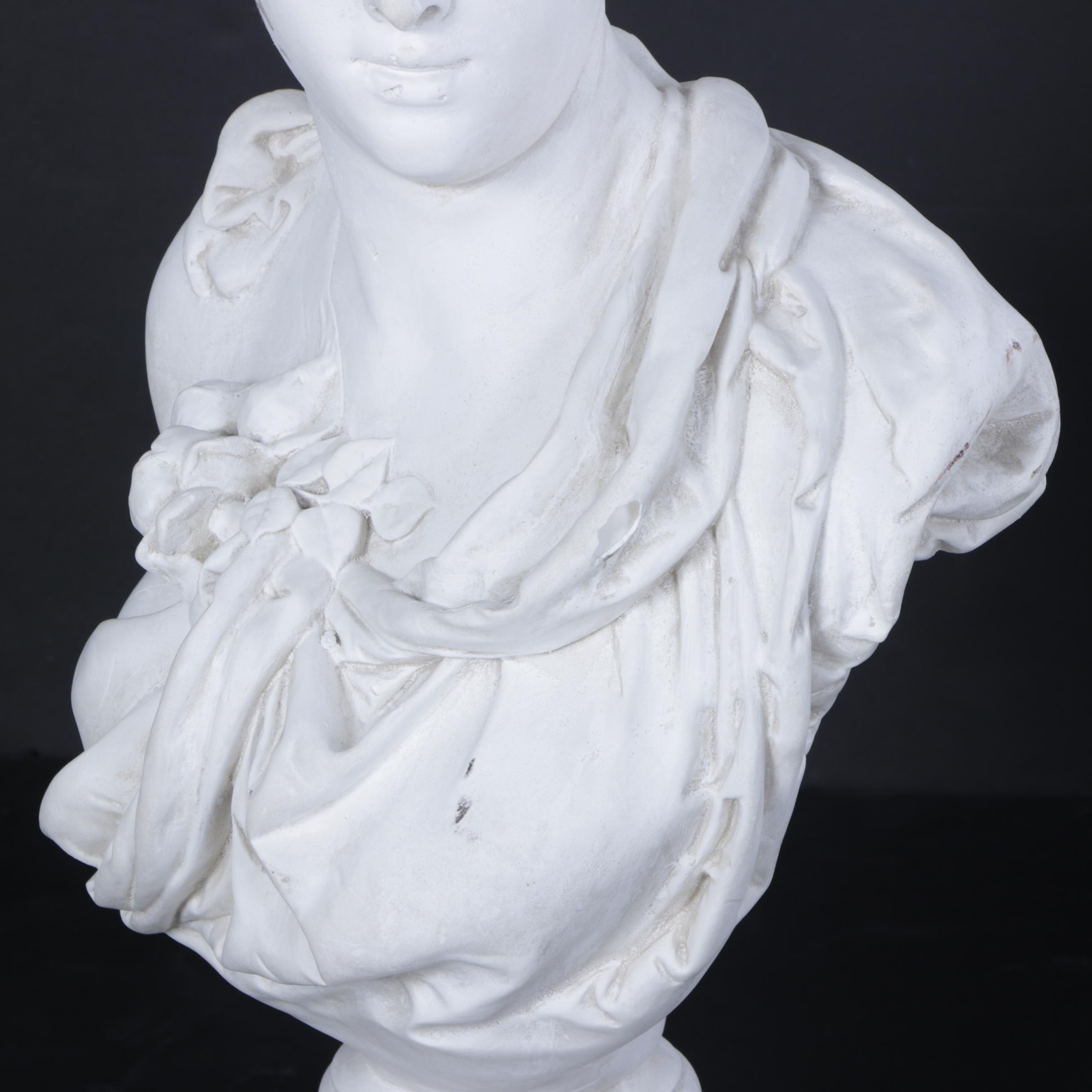 Vintage Plaster Bust After a Sculpture of Marie Antoinette by Carrier-Belleuse