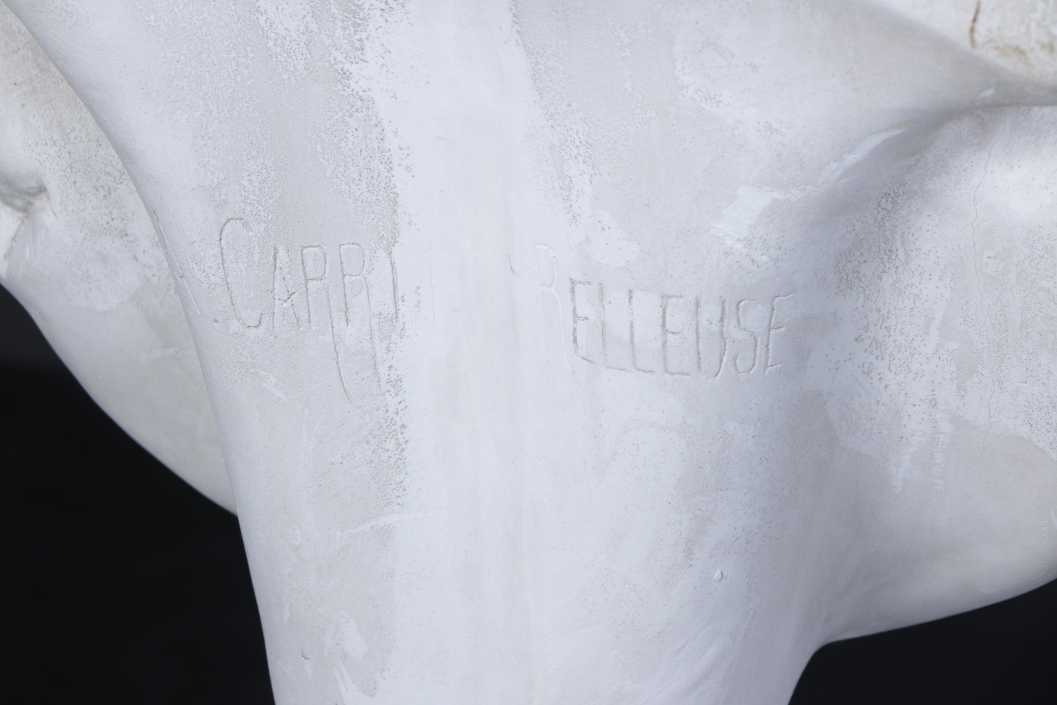 Vintage Plaster Bust After a Sculpture of Marie Antoinette by Carrier-Belleuse