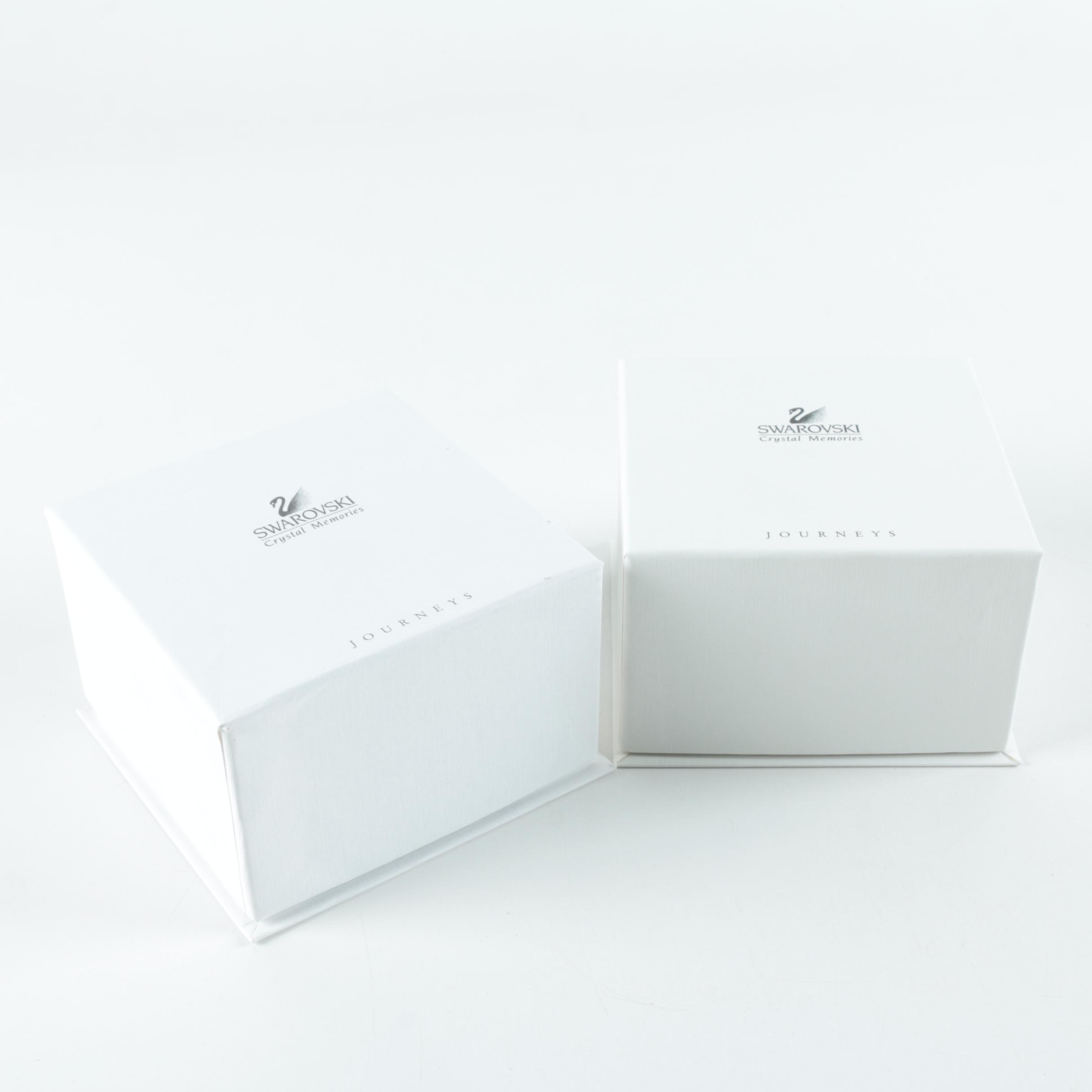 Swarovski Crystal Memories "Viking Ship" and "Limousine" Figurines