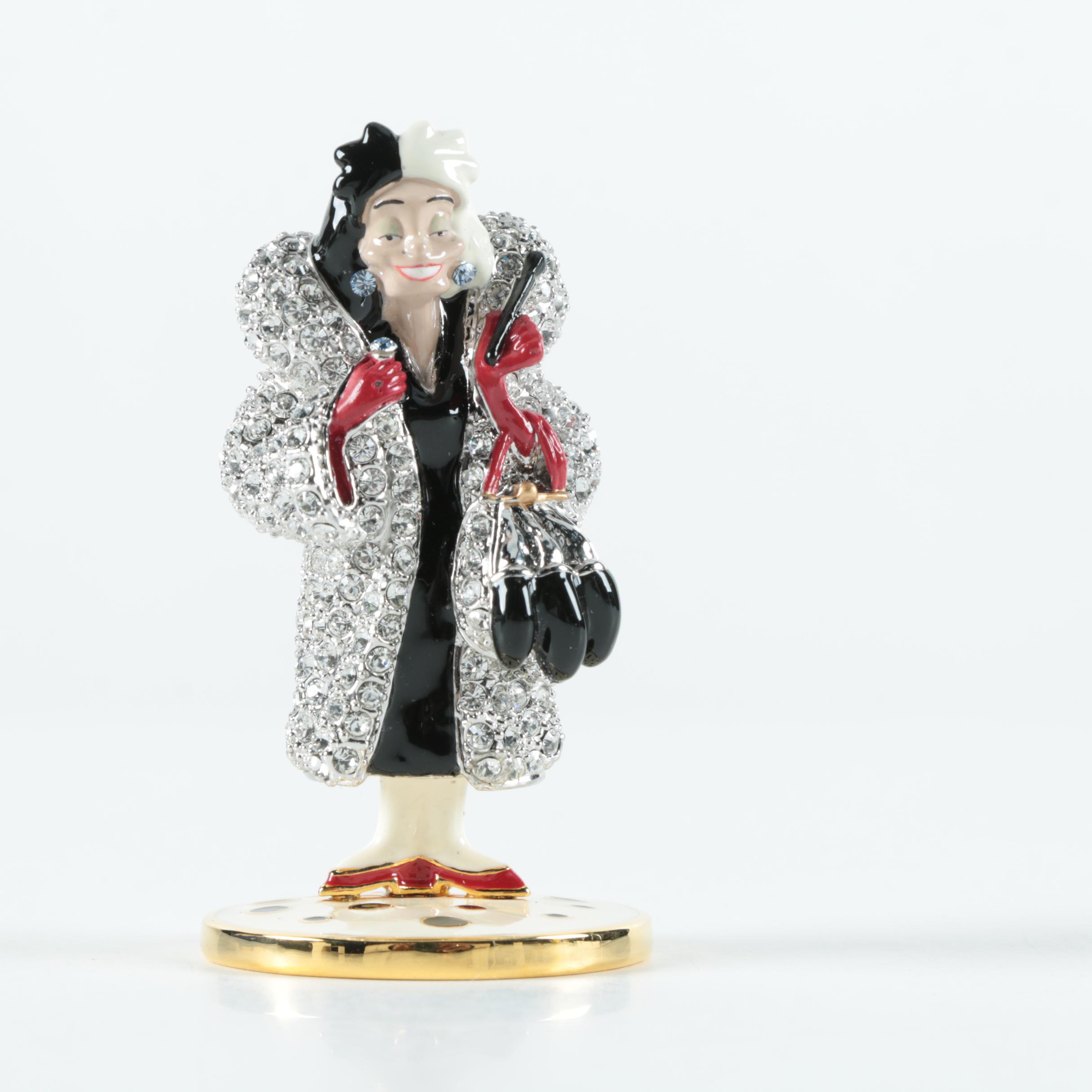 Arribas Brothers Disney Jeweled "Maleficent" and "Cruella de Vil" Figurines
