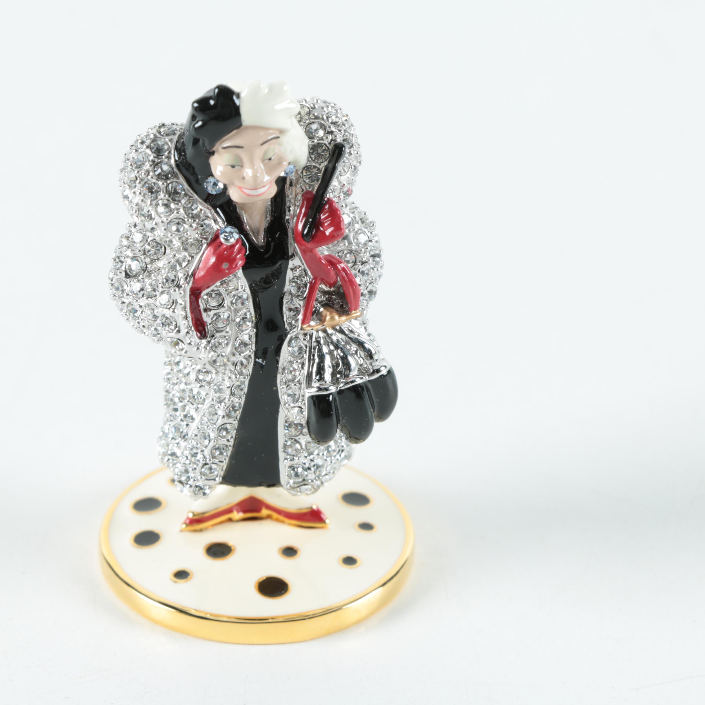 Arribas Brothers Disney Jeweled "Maleficent" and "Cruella de Vil" Figurines