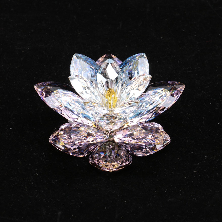 Swarovski Crystal Lotus Flower Figurine