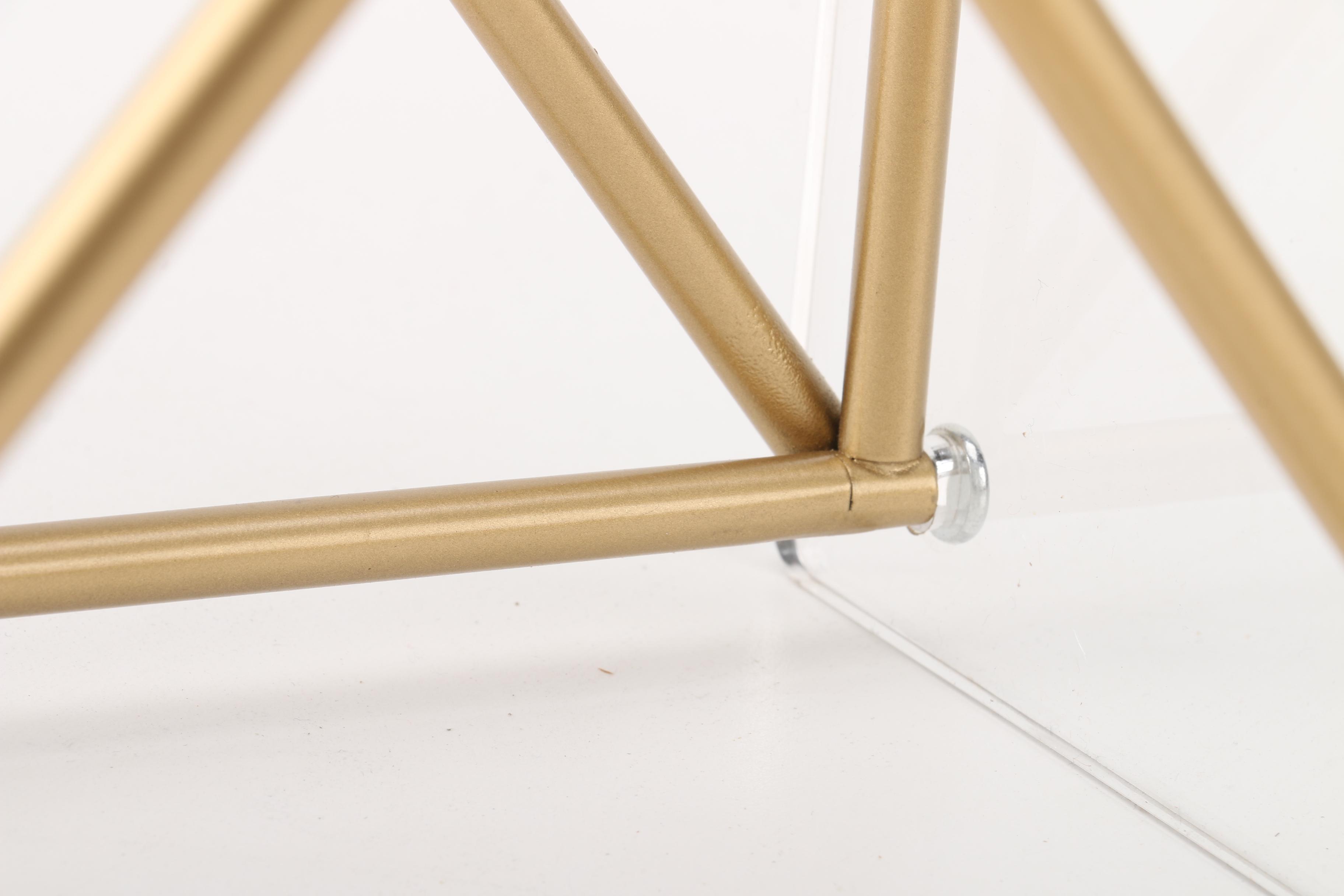 Modernist Acrylic and Gold Tone Metal Accent Tables