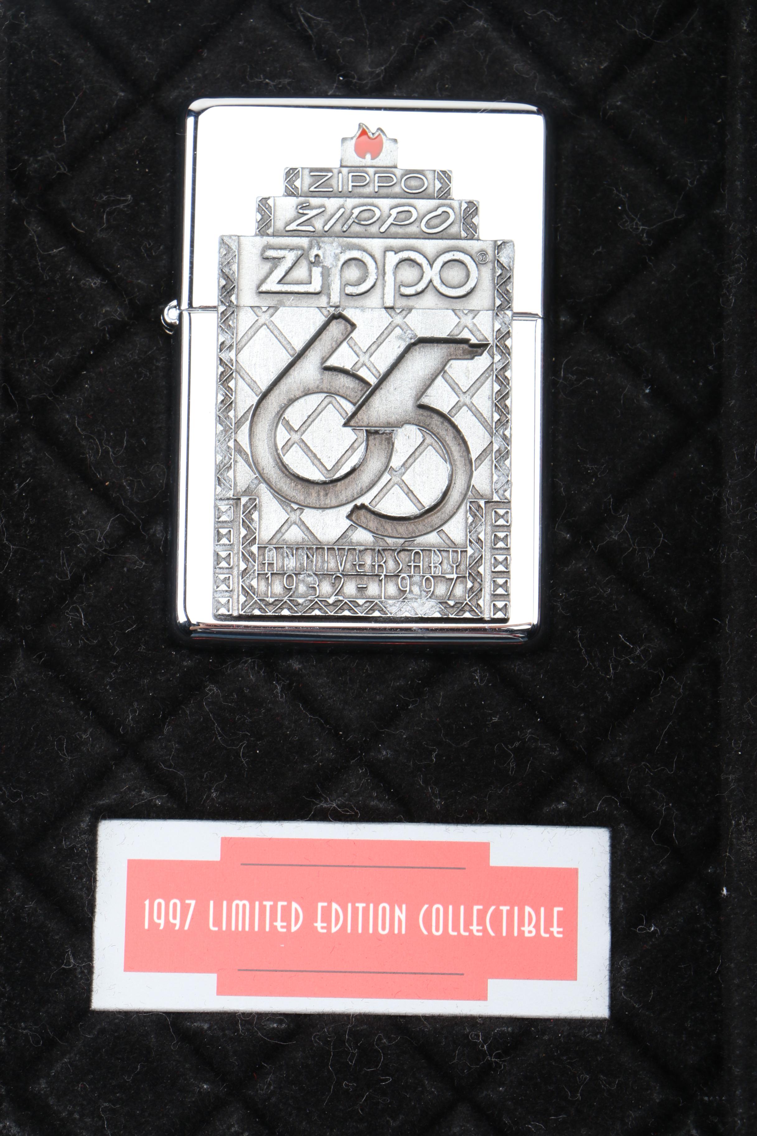 Limited Edition 65th and Swarovski Crystal 75th Anniversary Zippo Lighters