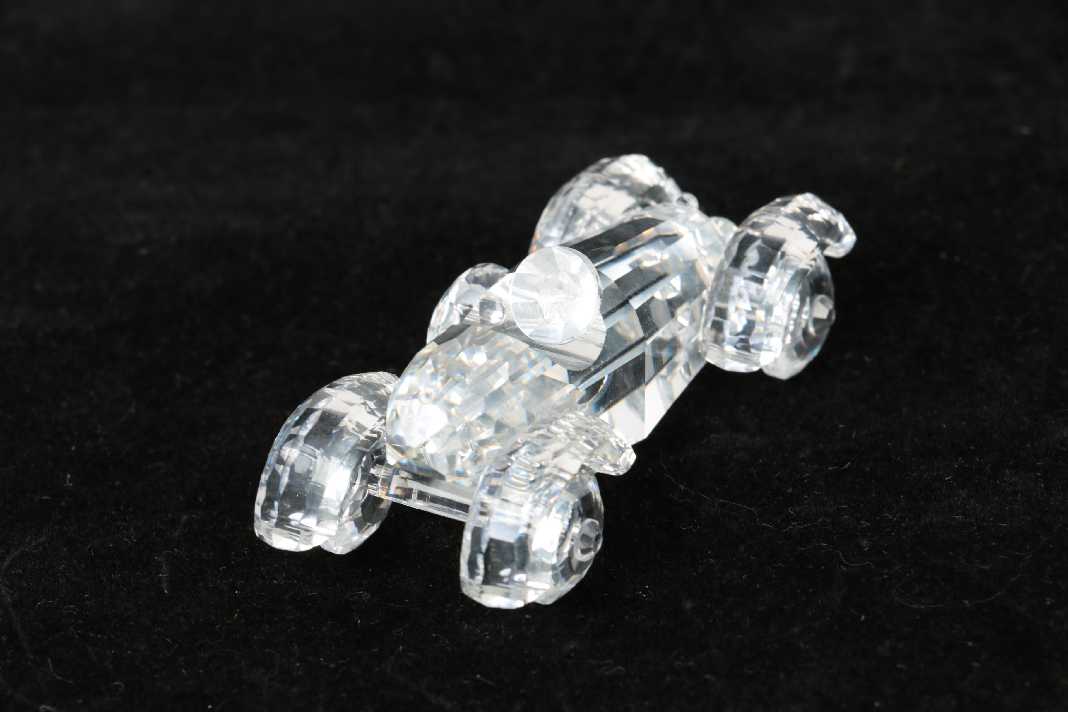 Swarovski Crystal Airplane and Roadster Figurines