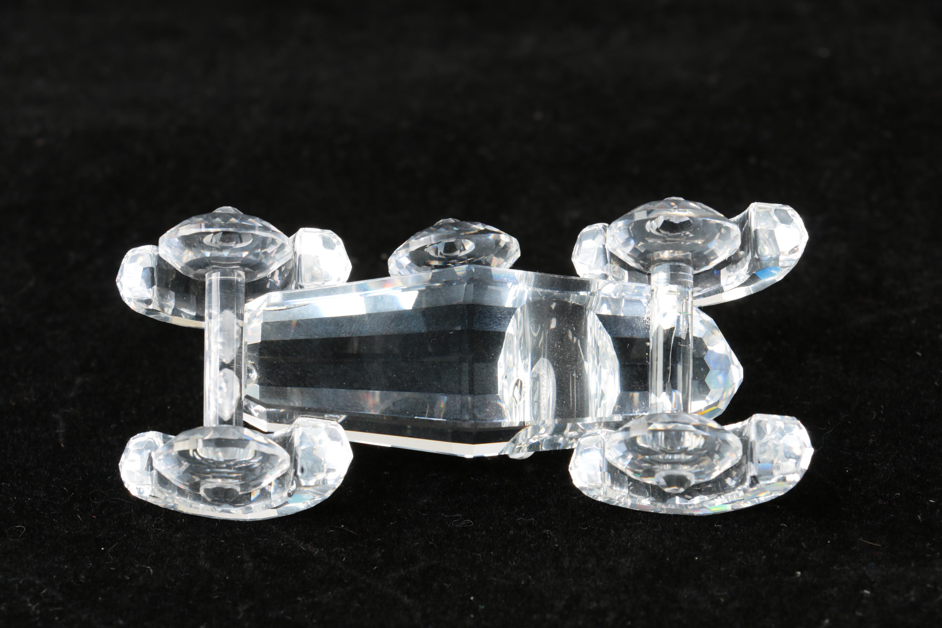 Swarovski Crystal Airplane and Roadster Figurines
