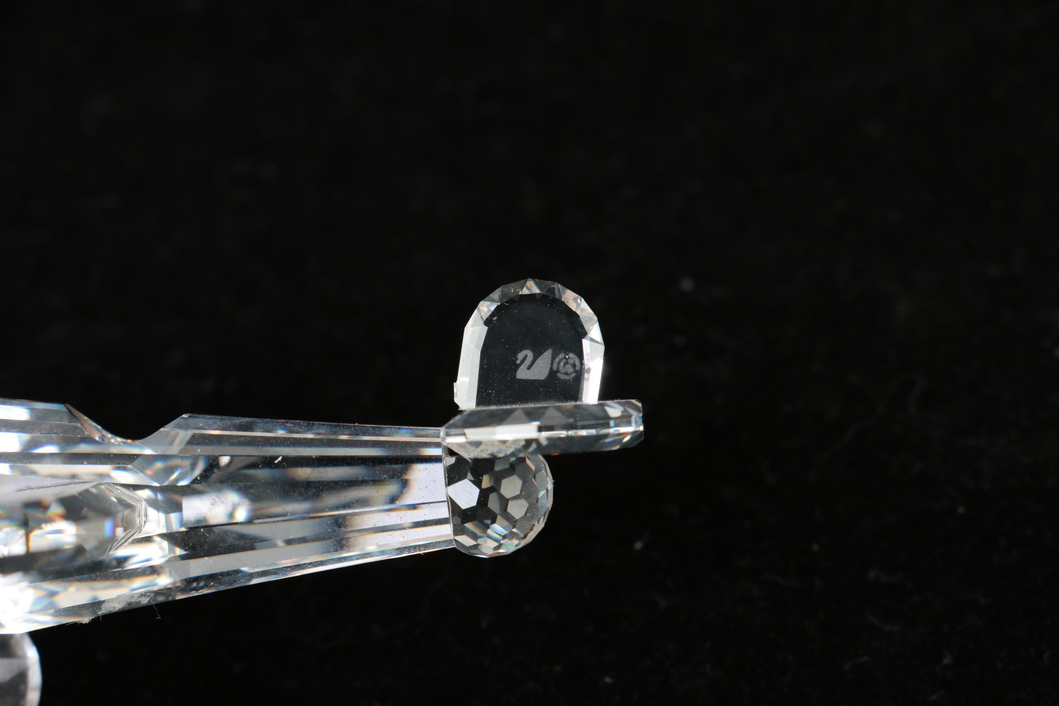Swarovski Crystal Airplane and Roadster Figurines
