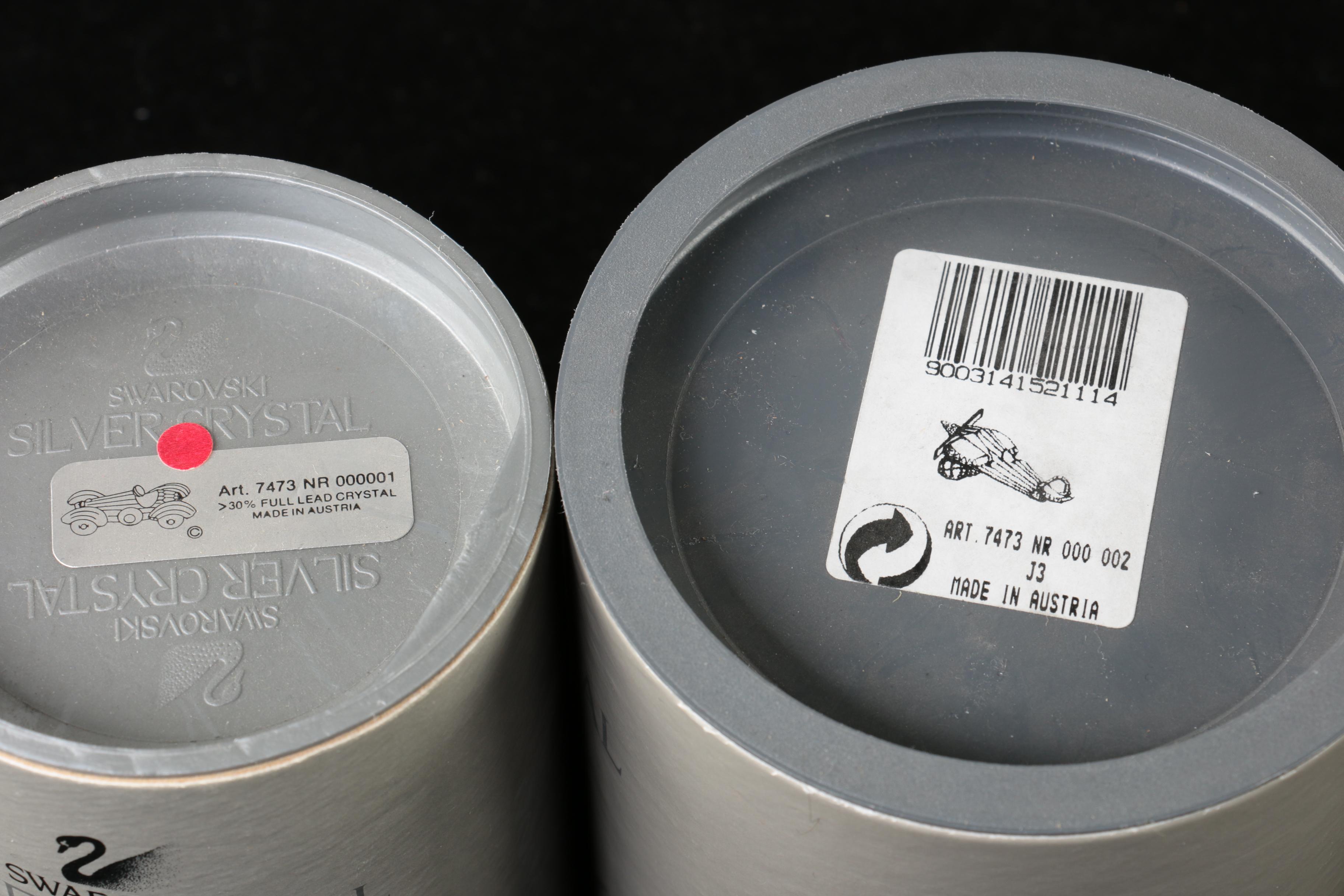 Swarovski Crystal Airplane and Roadster Figurines