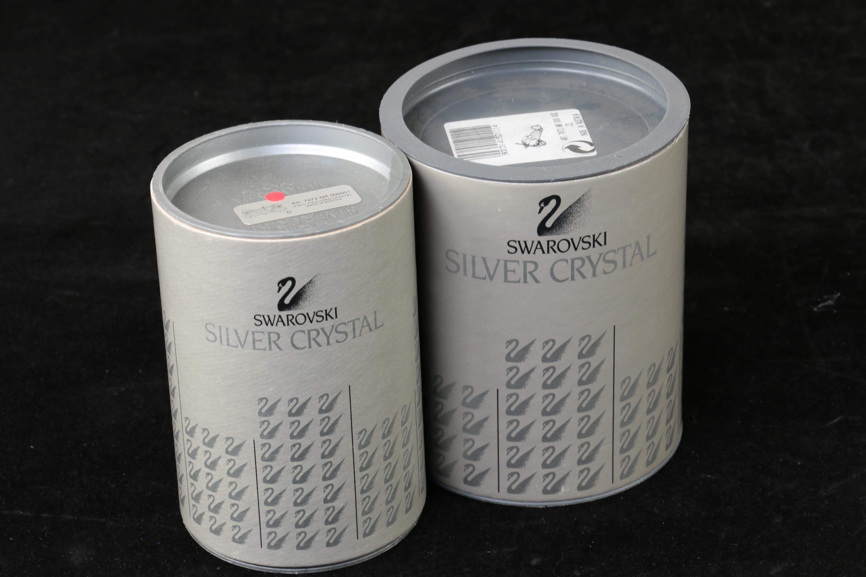 Swarovski Crystal Airplane and Roadster Figurines