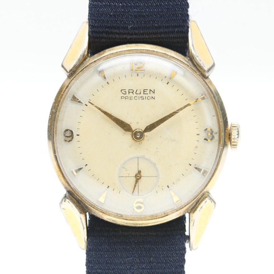 Gold Tone Gruen Precision Wrist Watch