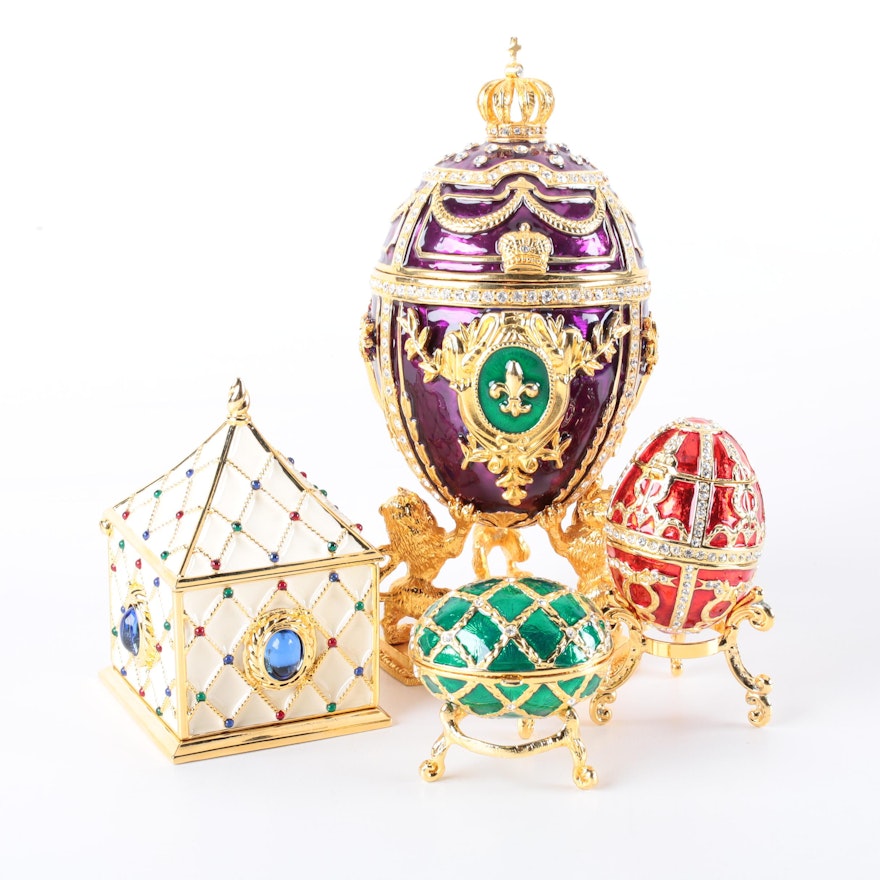 Collection of Fabergé Egg Style Boxes