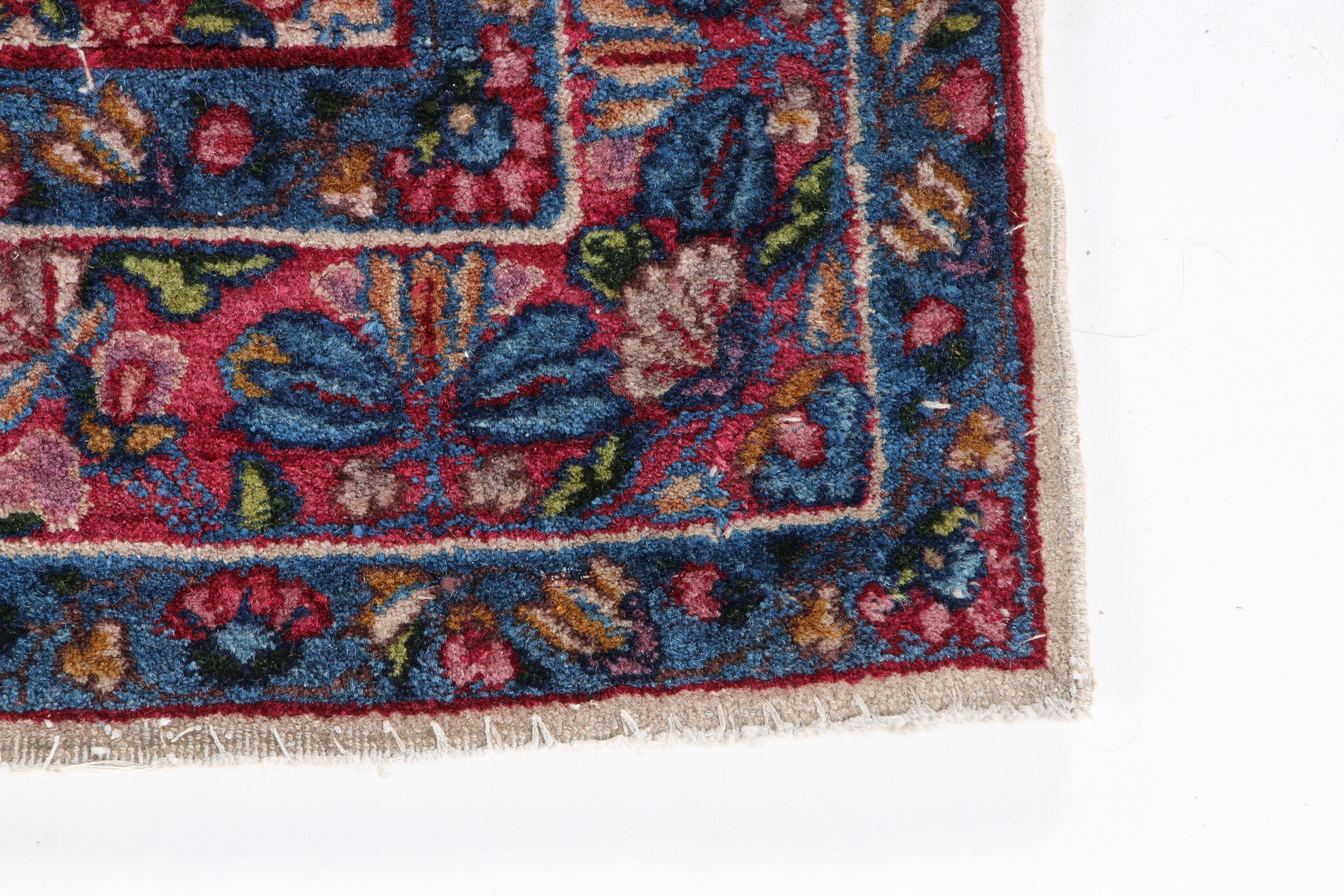 Semi-Antique Hand-Knotted Persian Wool Area Rug