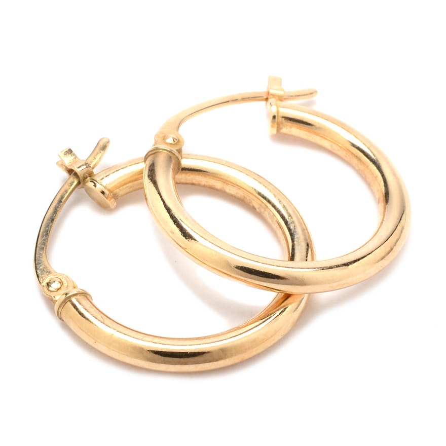 10K Yellow Gold Hoop Earrings