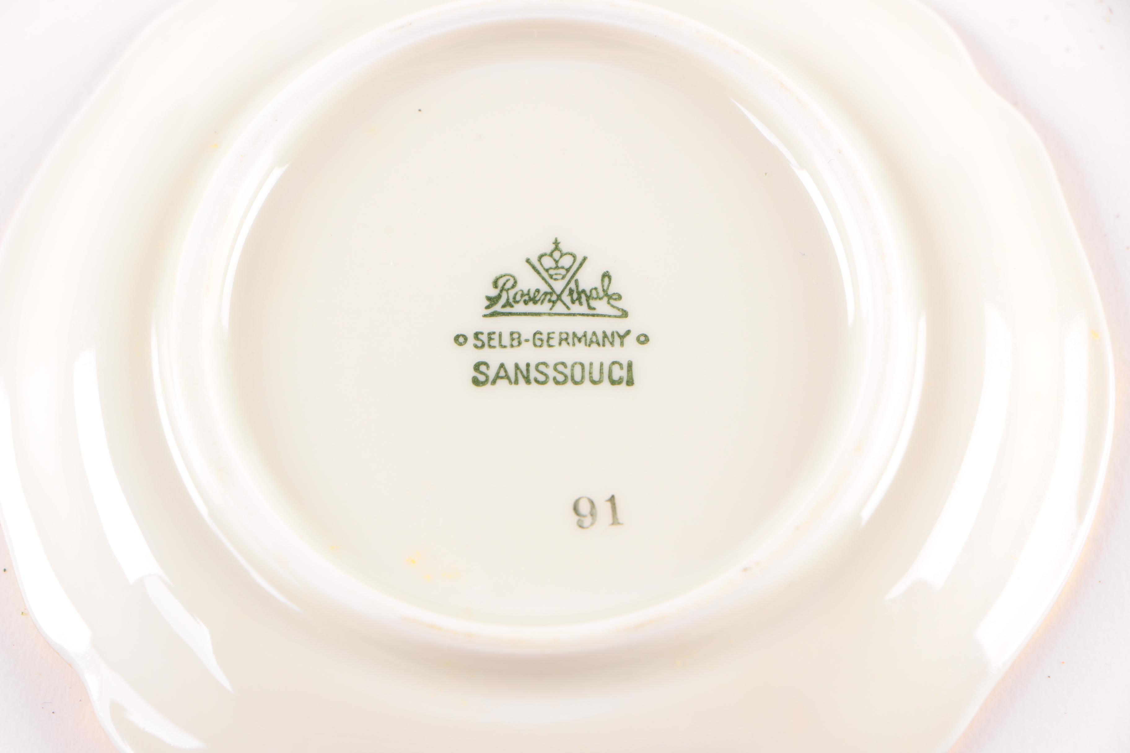 Porcelain Dishes Including Vintage Rosenthal "Sanssouci"