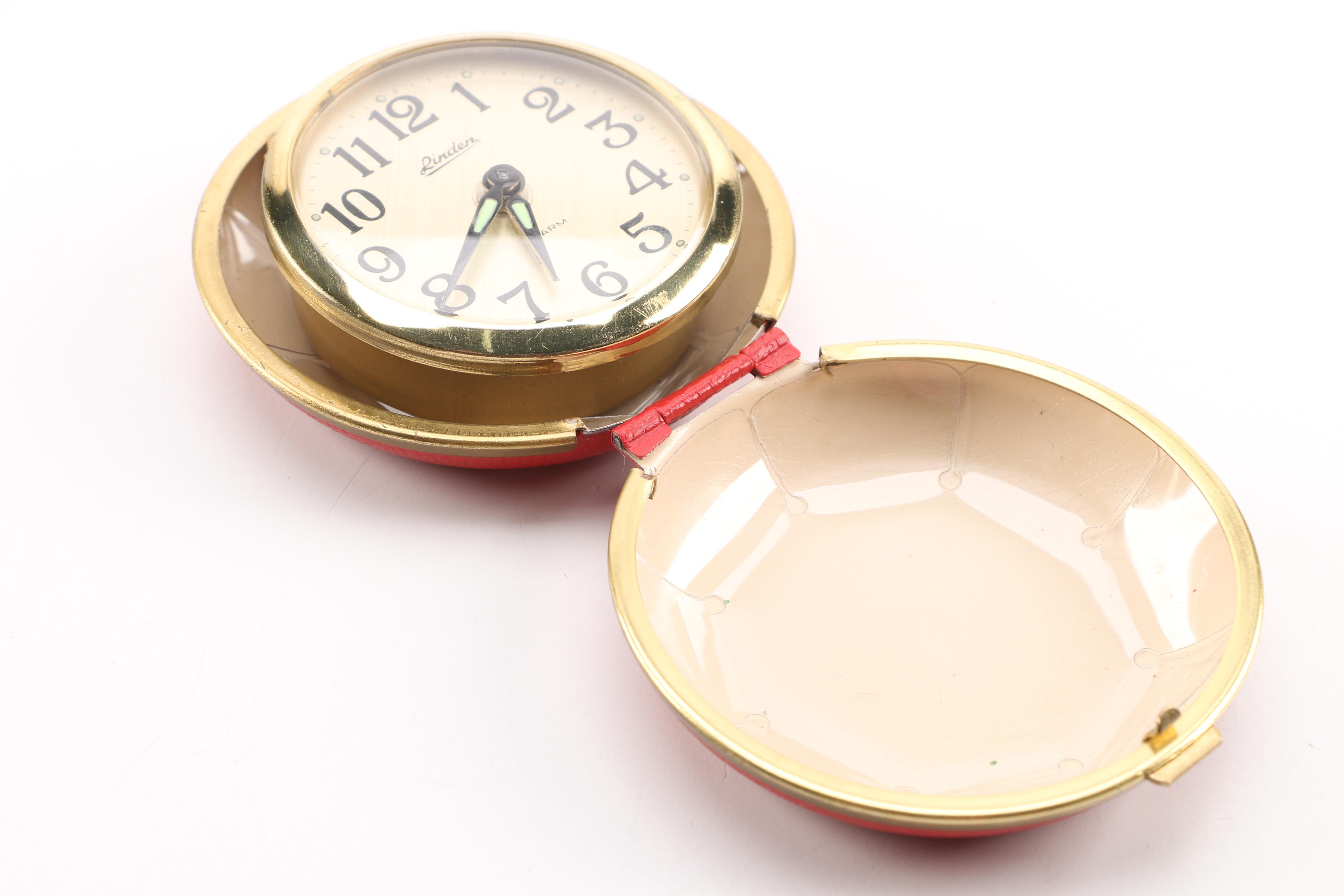 Vintage Linden Travel Alarm Clock